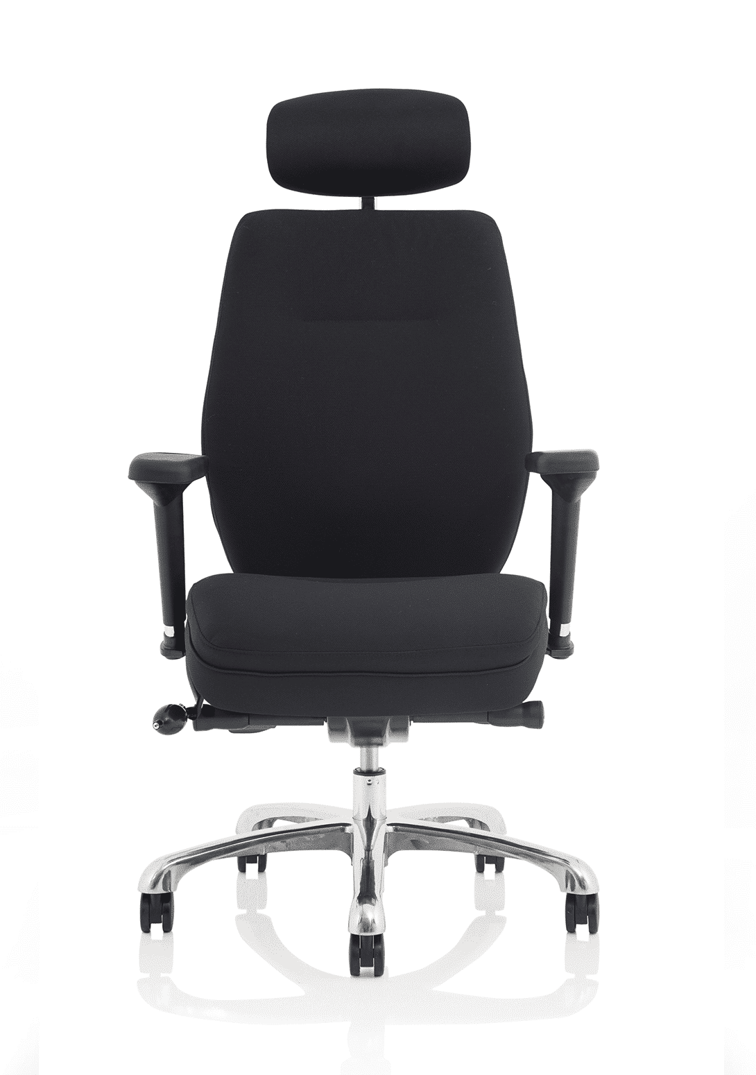 Domino High Back Black Posture Chair with Arms and Headrest - Image 10
