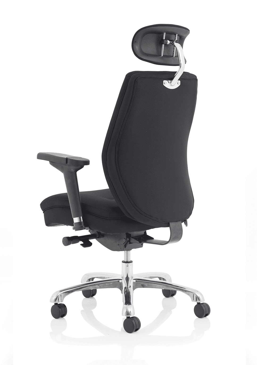 Domino High Back Black Posture Chair with Arms and Headrest - Image 13