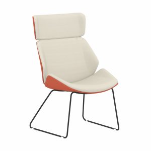 Cascara Chair with Upholstered Shell & Sled Base