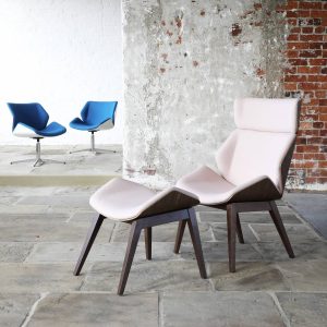 Cascara Chair with Walnut Shell & Wooden Legs