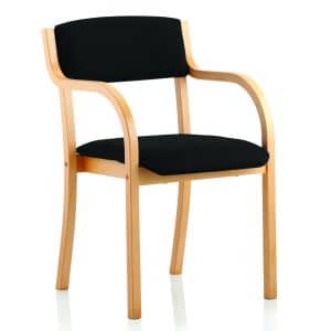 Madrid Wooden Frame Visitor Chair with Arms