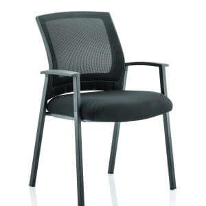 Metro Medium Mesh Back Stacking Visitor Chair with Arms