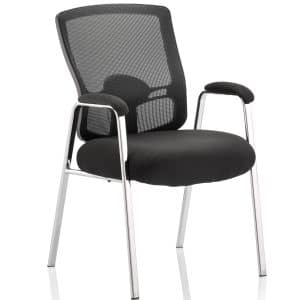 Portland Medium Mesh Back (Straight Leg) Visitor Chair with Arms