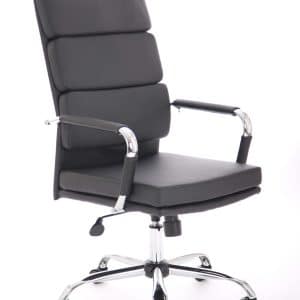 Advocate Medium Back Bonded Leather Executive Office Chair with Arms