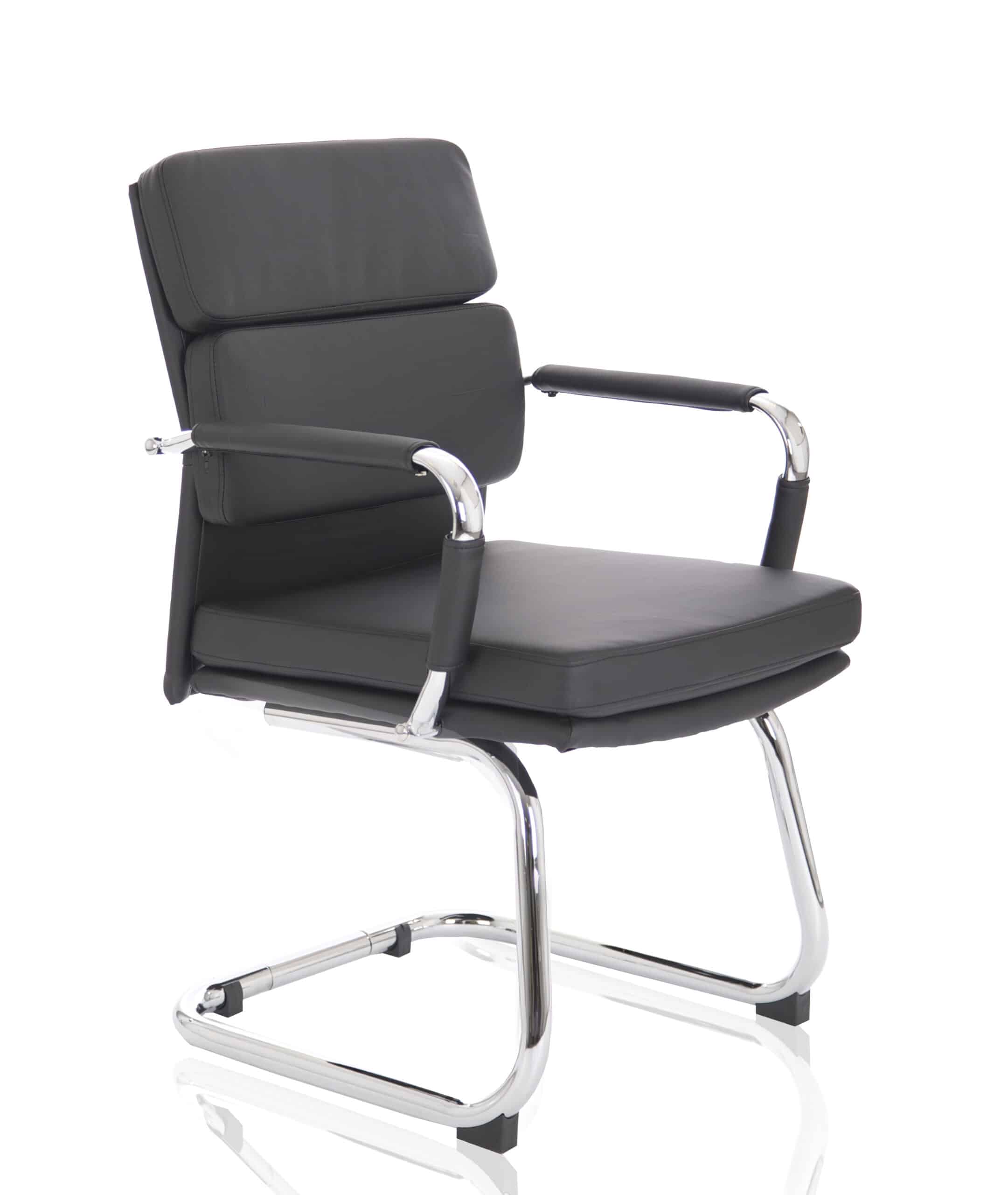 Advocate Medium Back Leather Visitor Office Chair with Arms