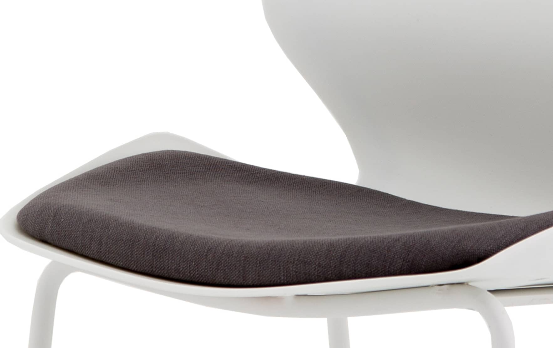 Florence White Frame Fabric Seat Visitor Chair - Image 8