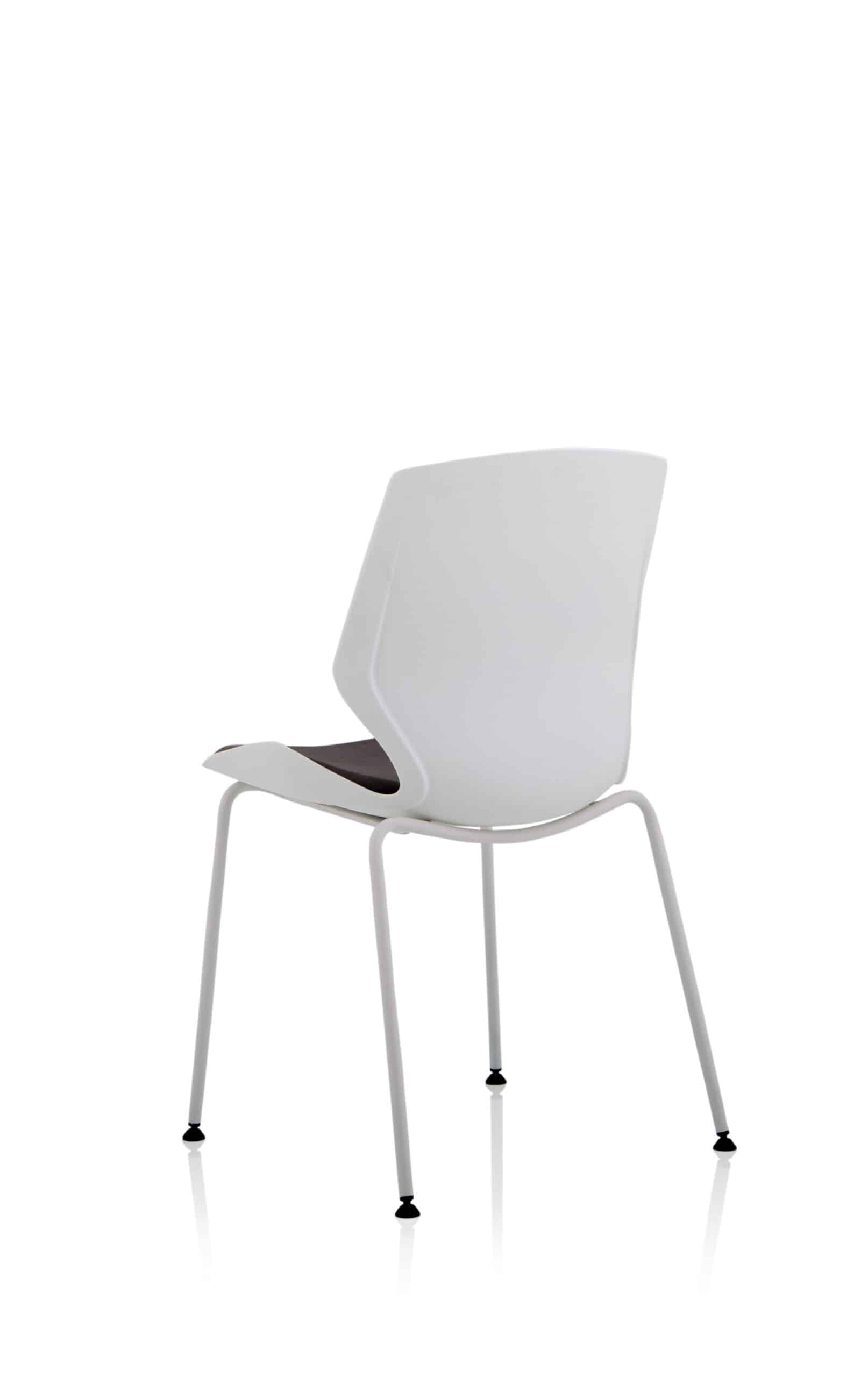 Florence White Frame Fabric Seat Visitor Chair - Image 5