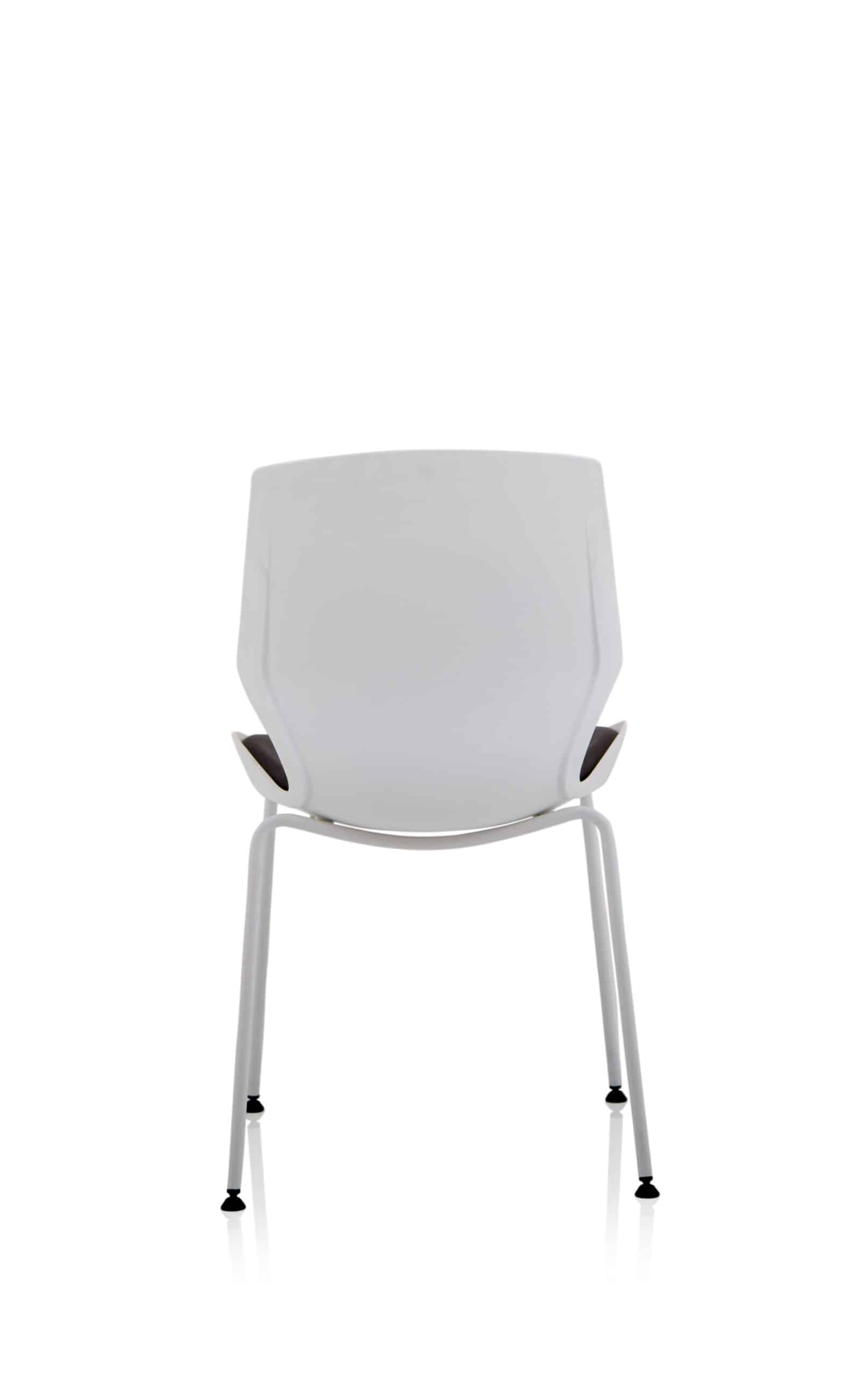 Florence White Frame Fabric Seat Visitor Chair - Image 6