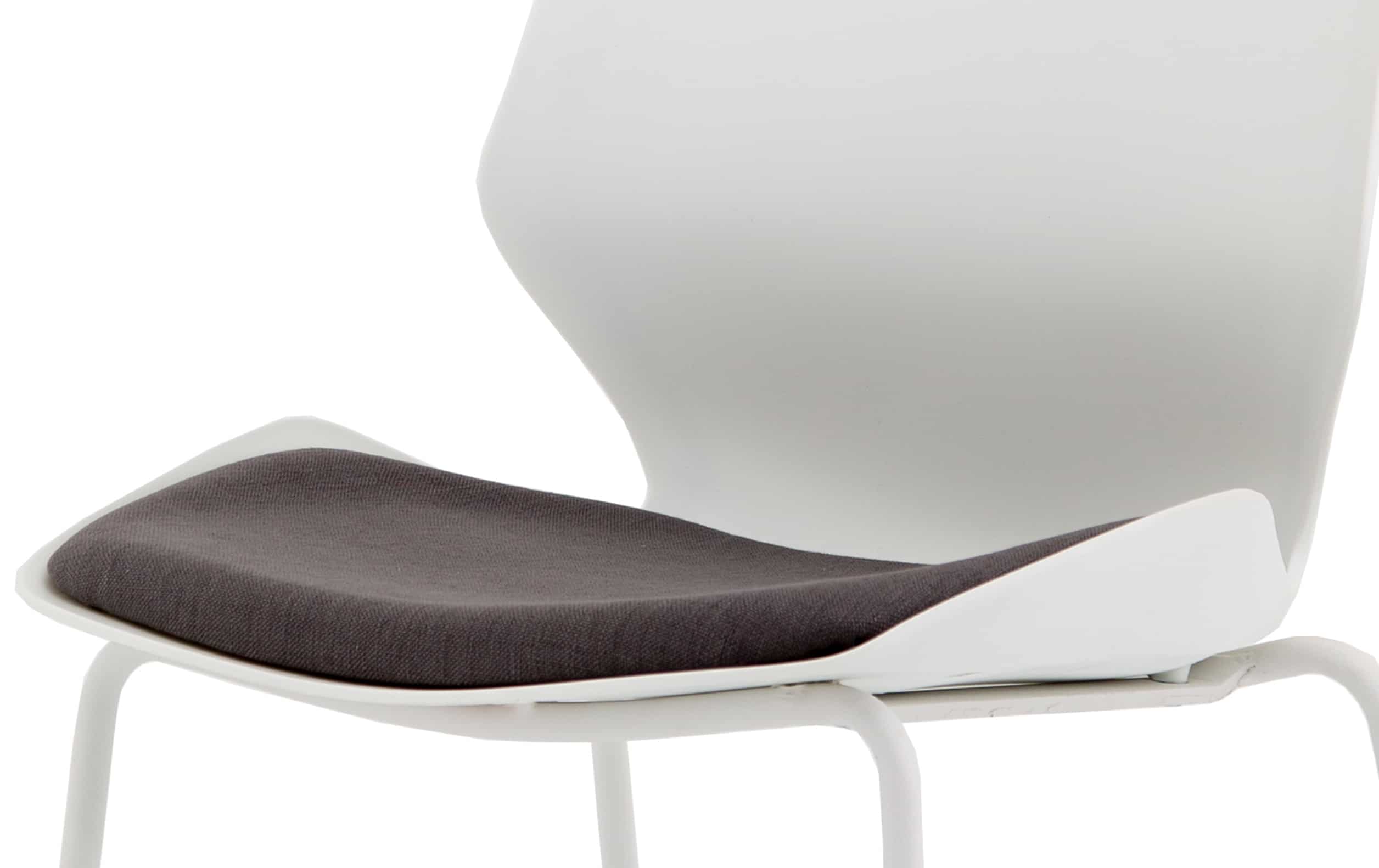 Florence White Frame Fabric Seat Visitor Chair - Image 7