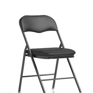 Sicily Black Polyurethane Folding Chair