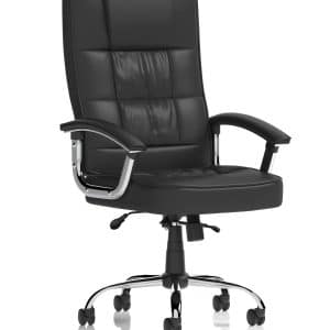 Moore Deluxe High Back Black Executive Office Chair with Arms