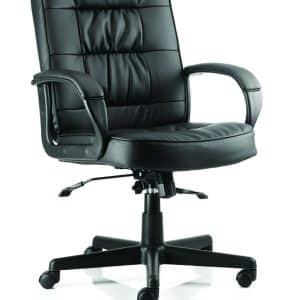 Moore High Back Black Executive Office Chair with Arms