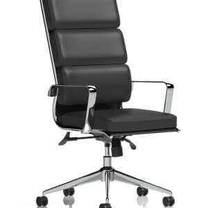 Savoy High Back Executive Black Leather Office Chair with Arms
