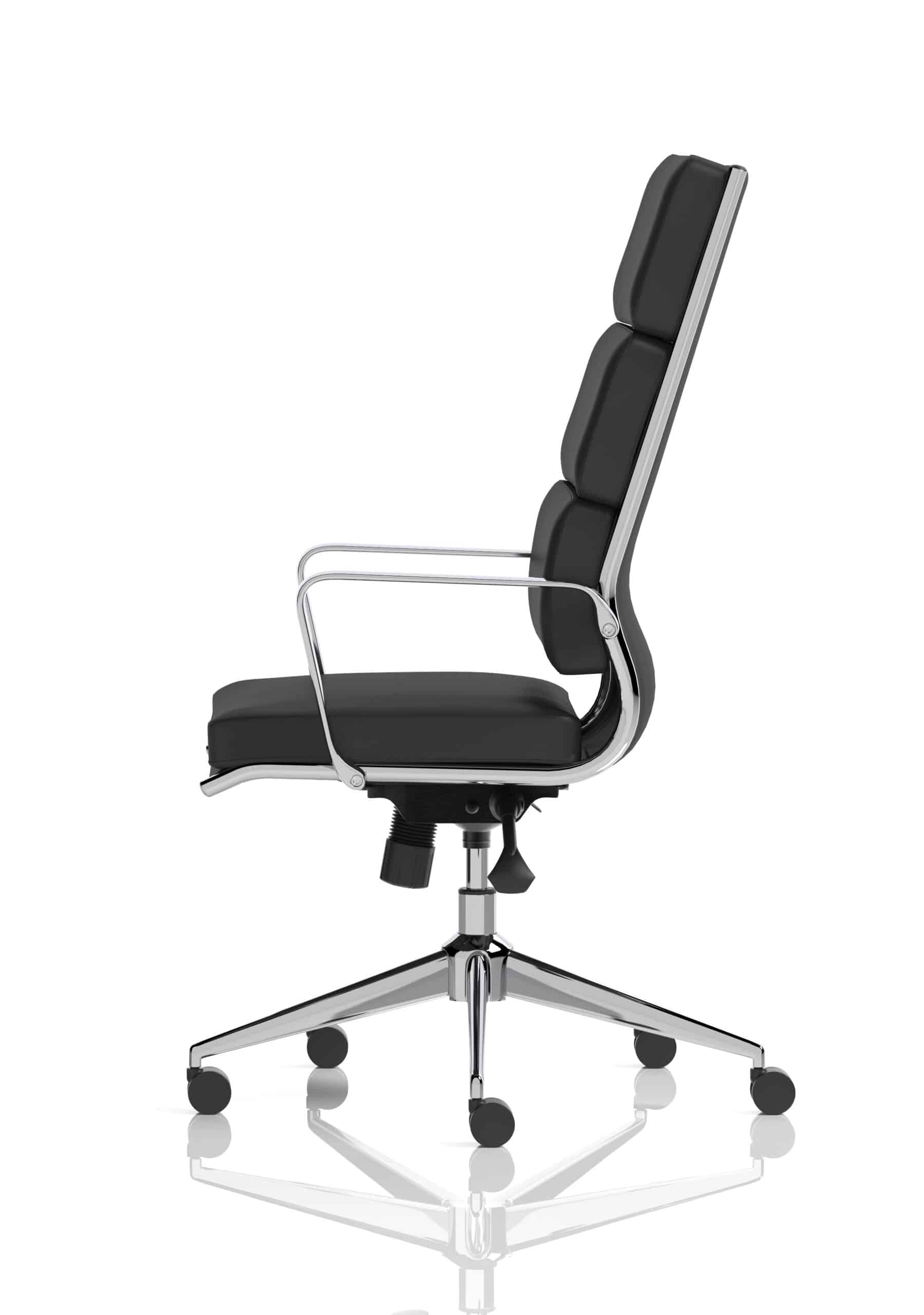 Savoy High Back Executive Black Leather Office Chair with Arms - Image 4