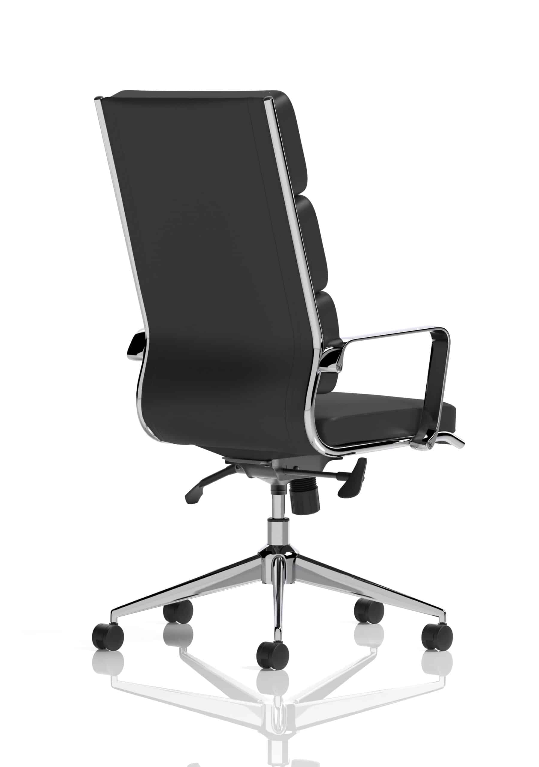 Savoy High Back Executive Black Leather Office Chair with Arms - Image 7