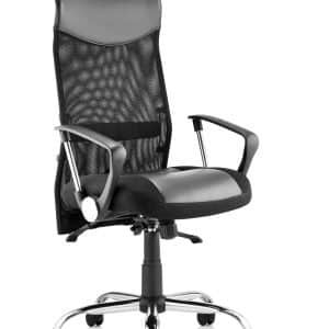 Vegas High Back Black Executive Office Chair with Arms