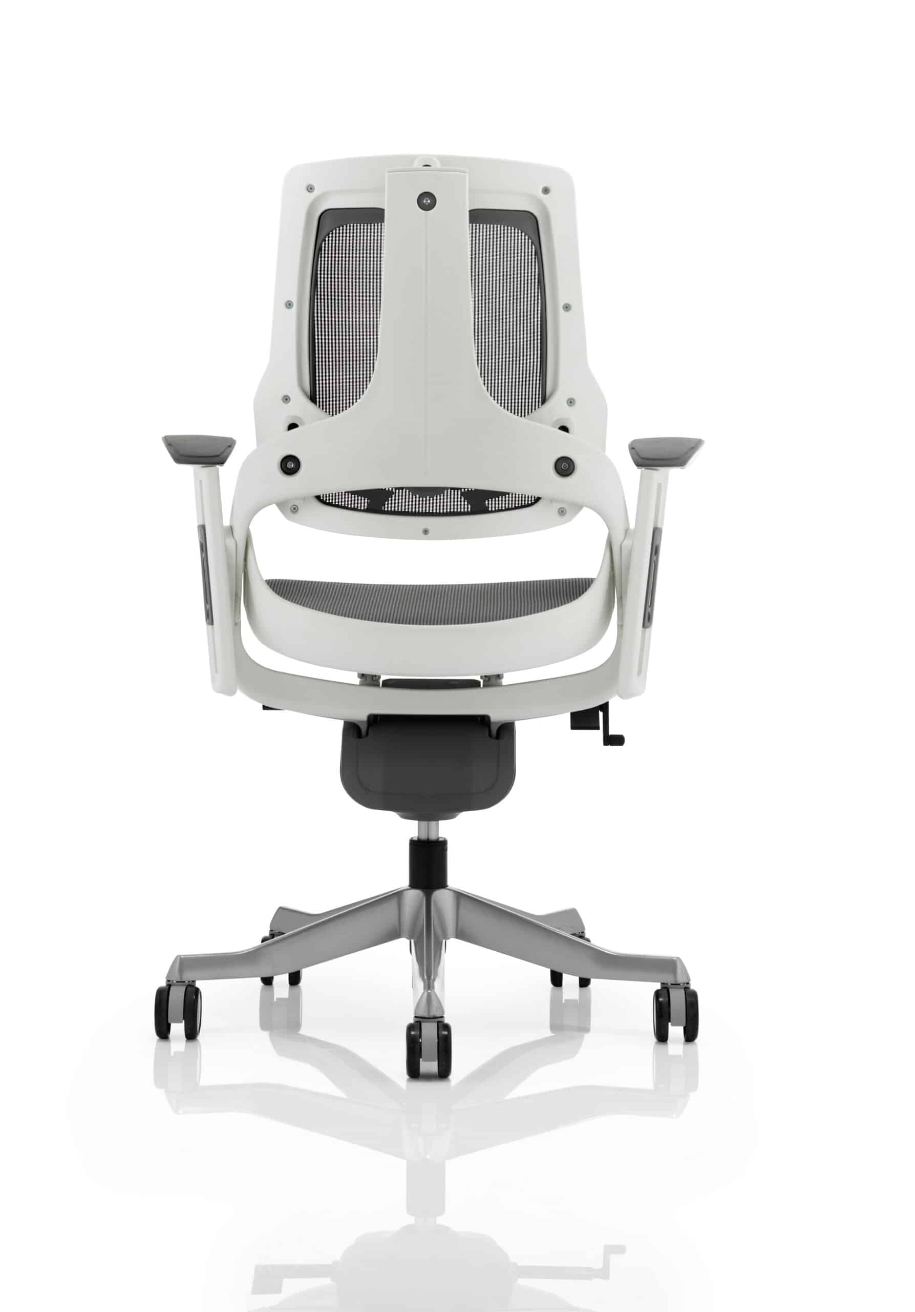 Zure High Back White Shell Executive Office Chair with Arms - Image 4