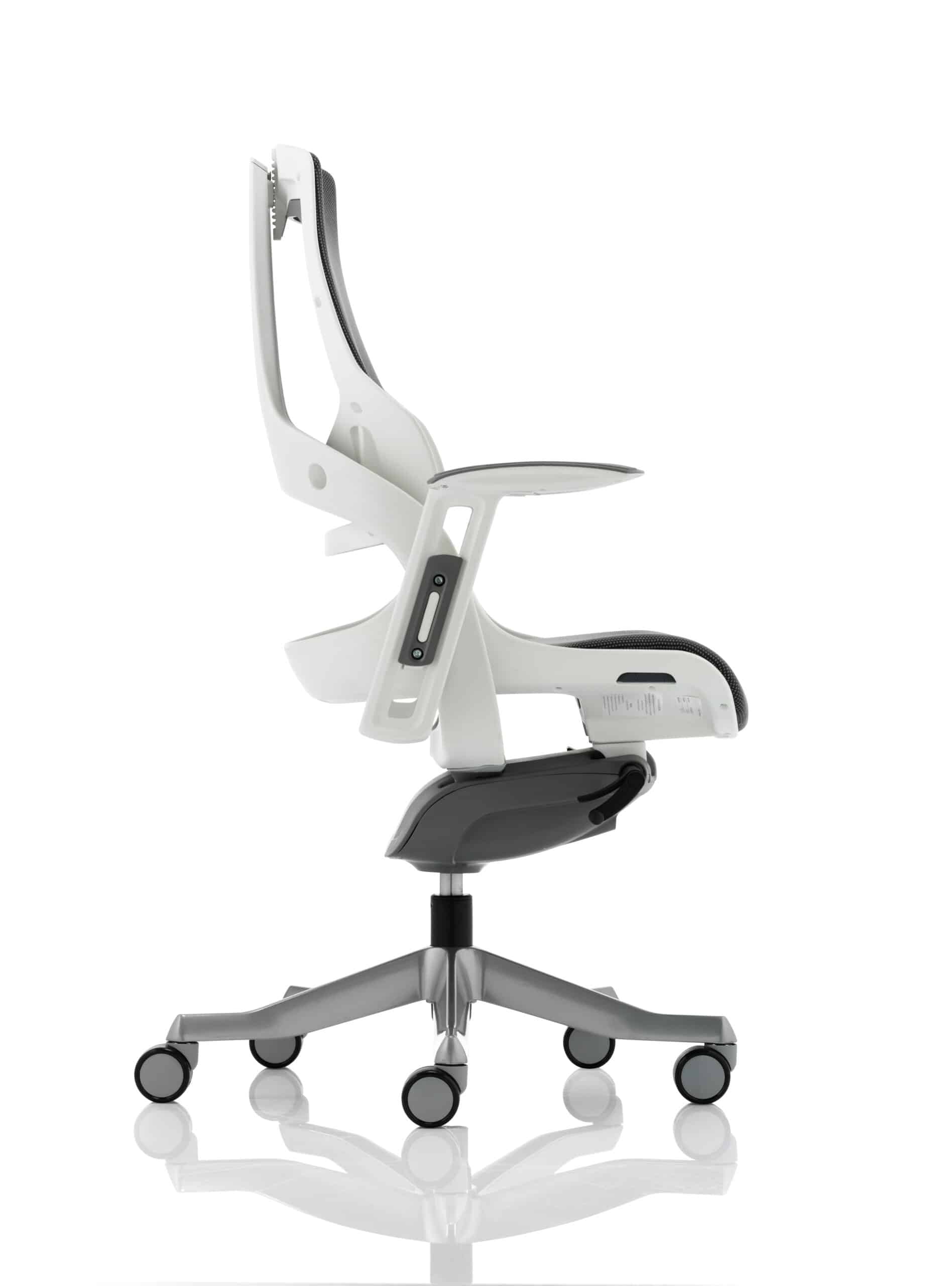 Zure High Back White Shell Executive Office Chair with Arms - Image 5