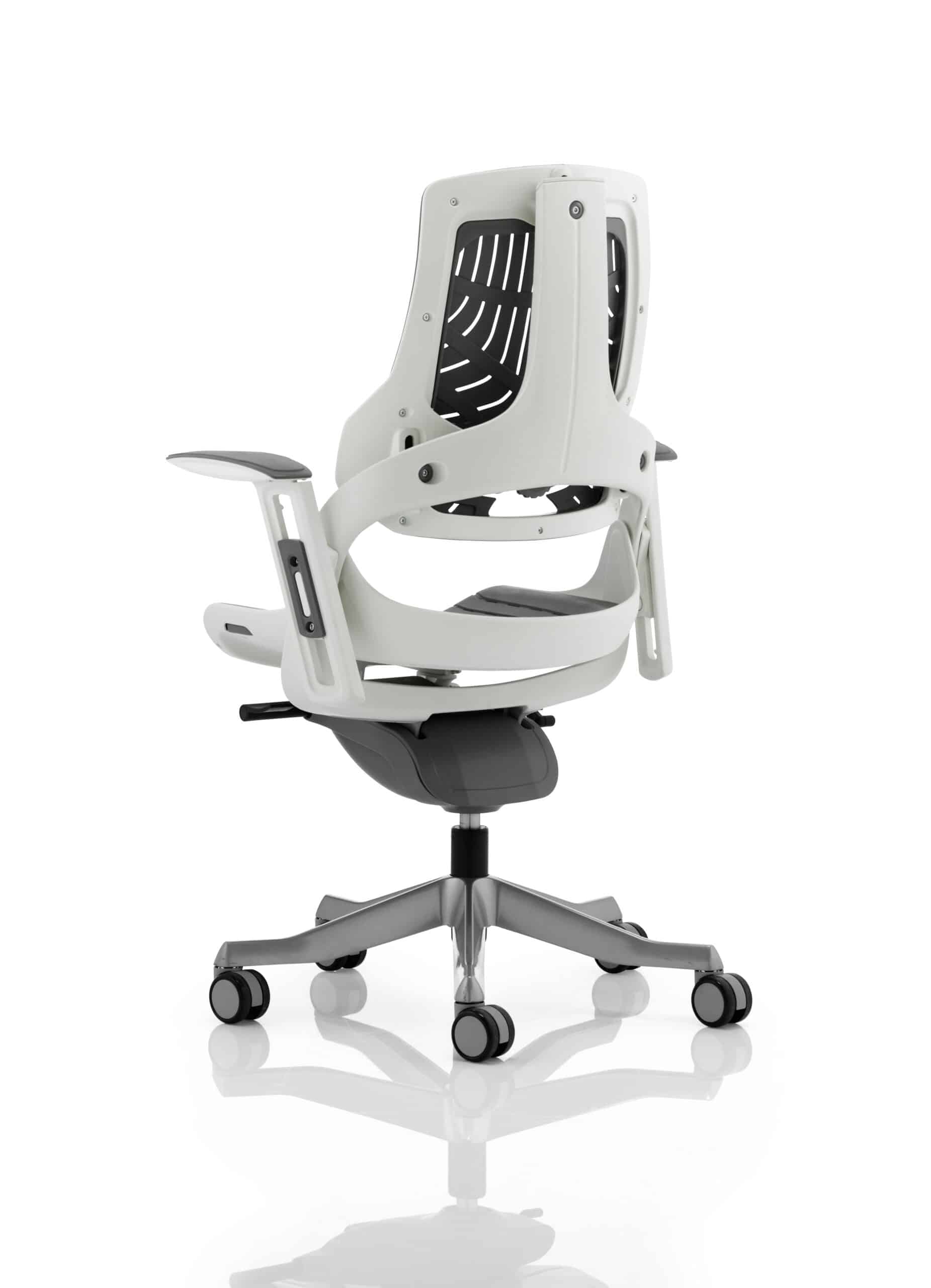 Zure High Back White Shell Executive Office Chair with Arms - Image 8