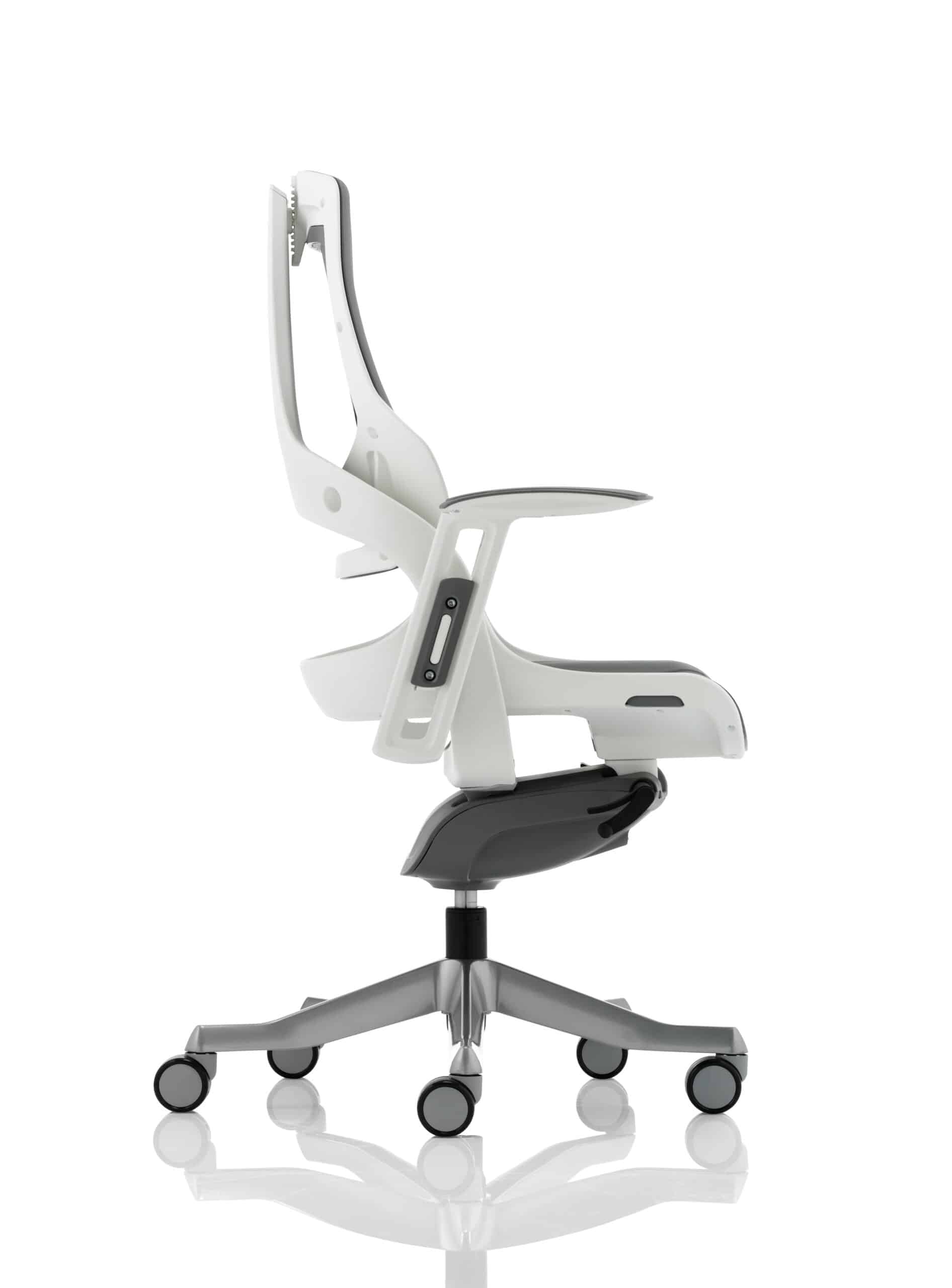 Zure High Back White Shell Executive Office Chair with Arms - Image 10