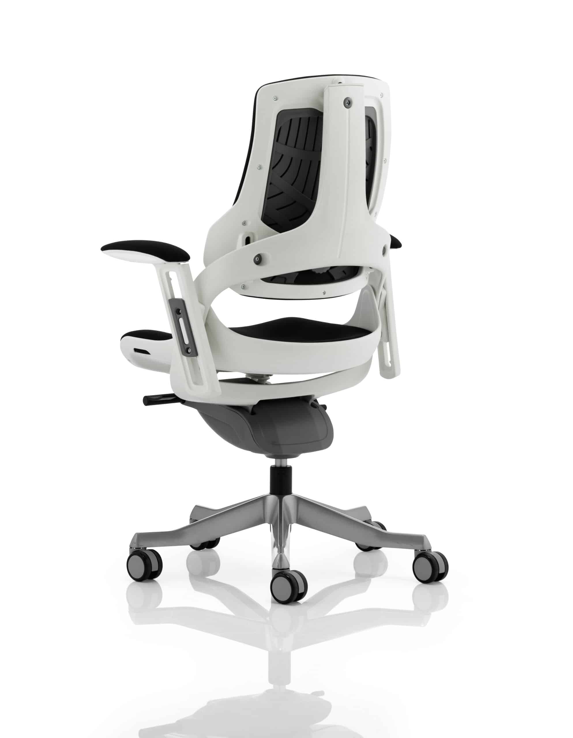 Zure High Back White Shell Executive Office Chair with Arms - Image 14