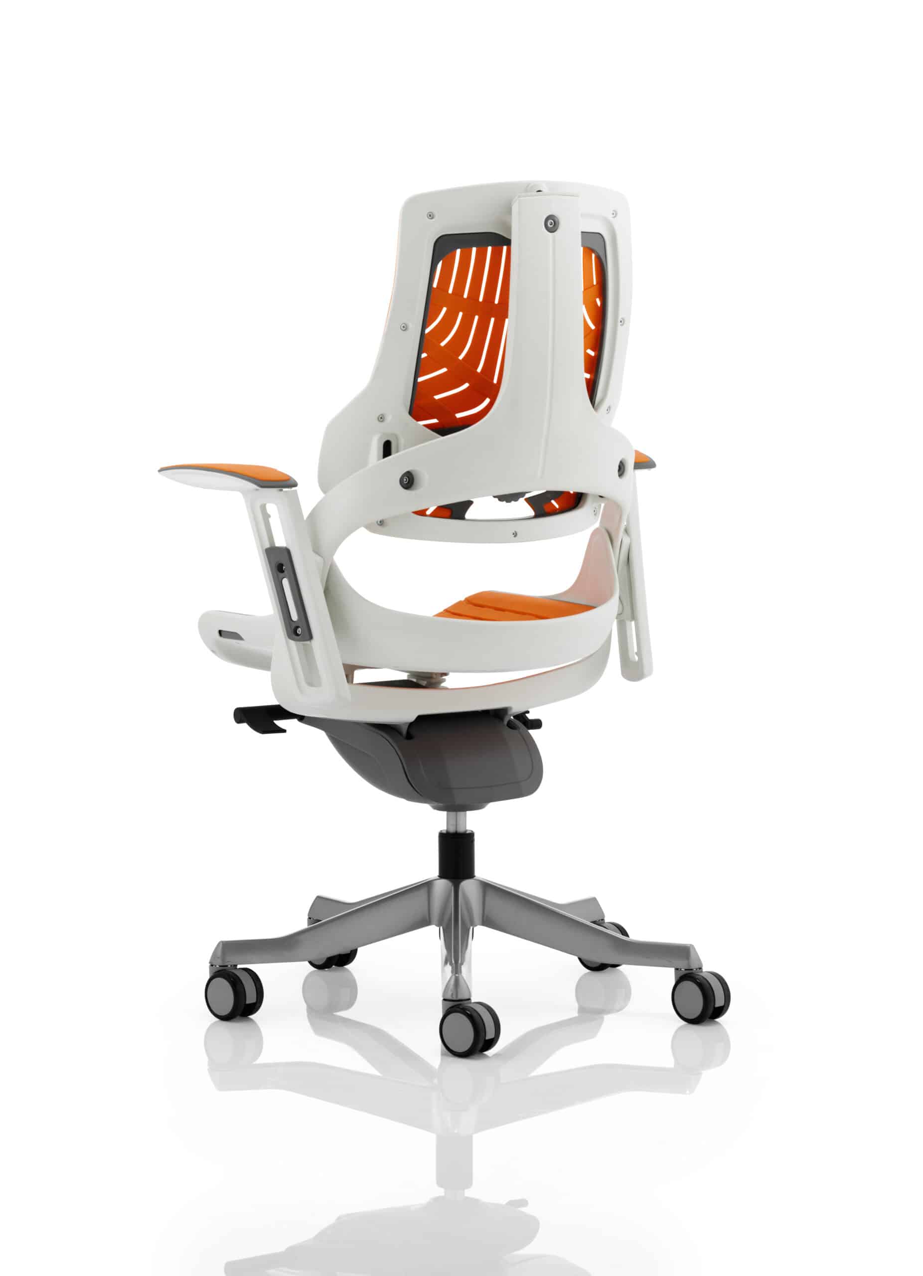 Zure High Back White Shell Executive Office Chair with Arms - Image 21