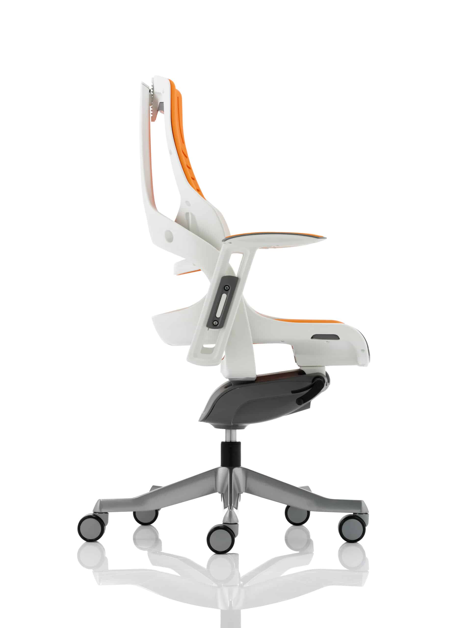 Zure High Back White Shell Executive Office Chair with Arms - Image 23
