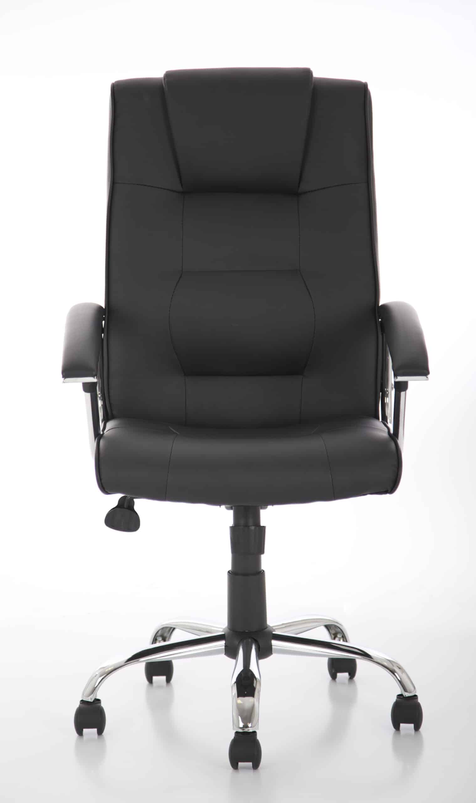 Thrift High Back Executive Black Leather Office Chair with Arms - Image 2