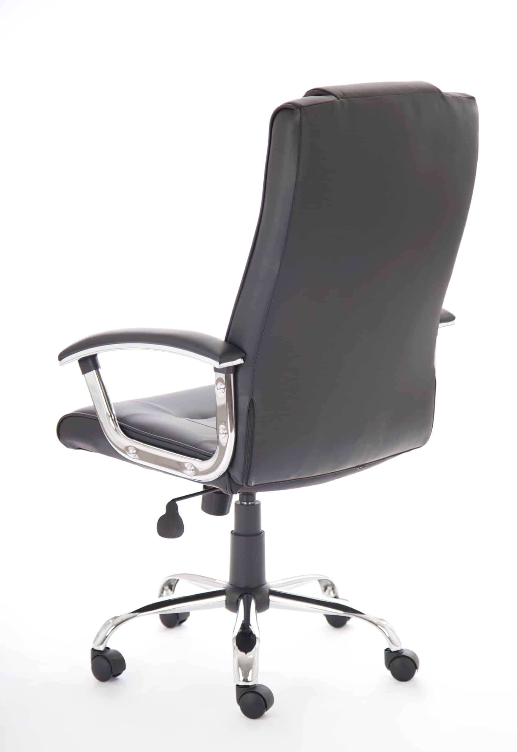 Thrift High Back Executive Black Leather Office Chair with Arms - Image 5