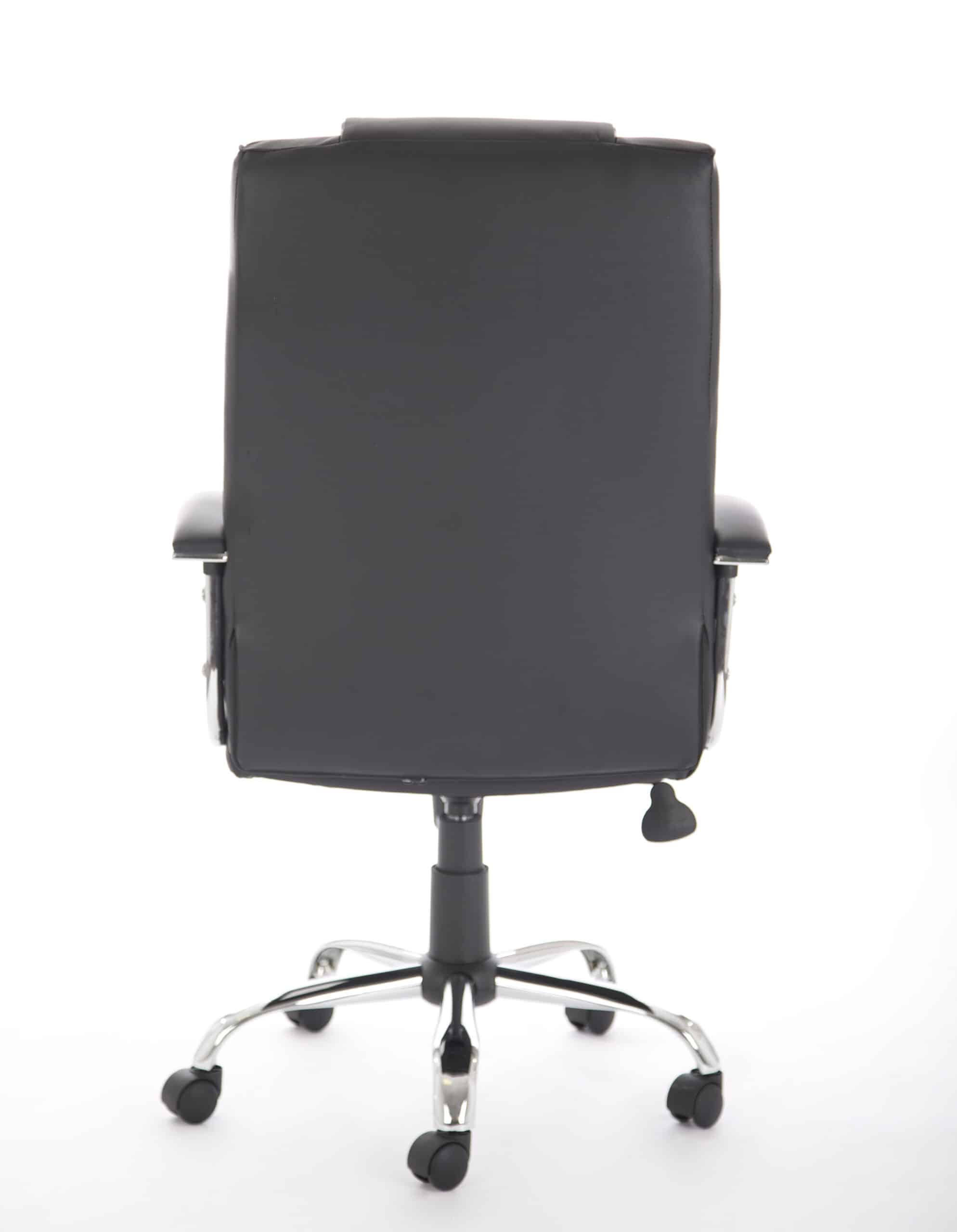 Thrift High Back Executive Black Leather Office Chair with Arms - Image 6