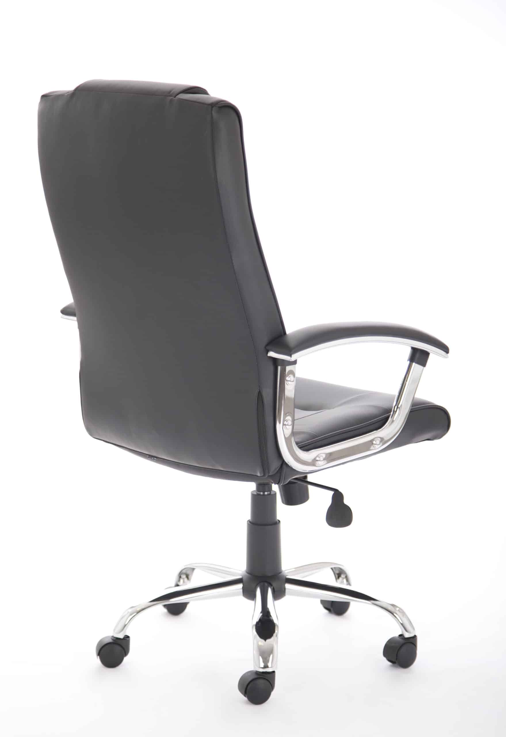 Thrift High Back Executive Black Leather Office Chair with Arms - Image 7