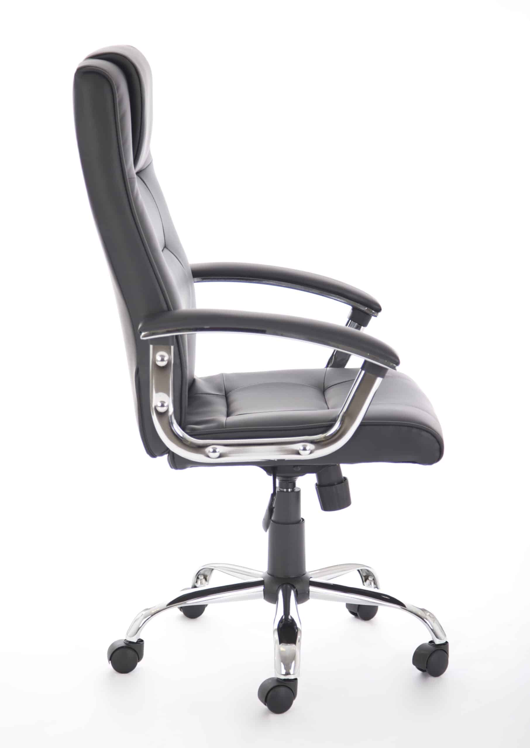 Thrift High Back Executive Black Leather Office Chair with Arms - Image 8