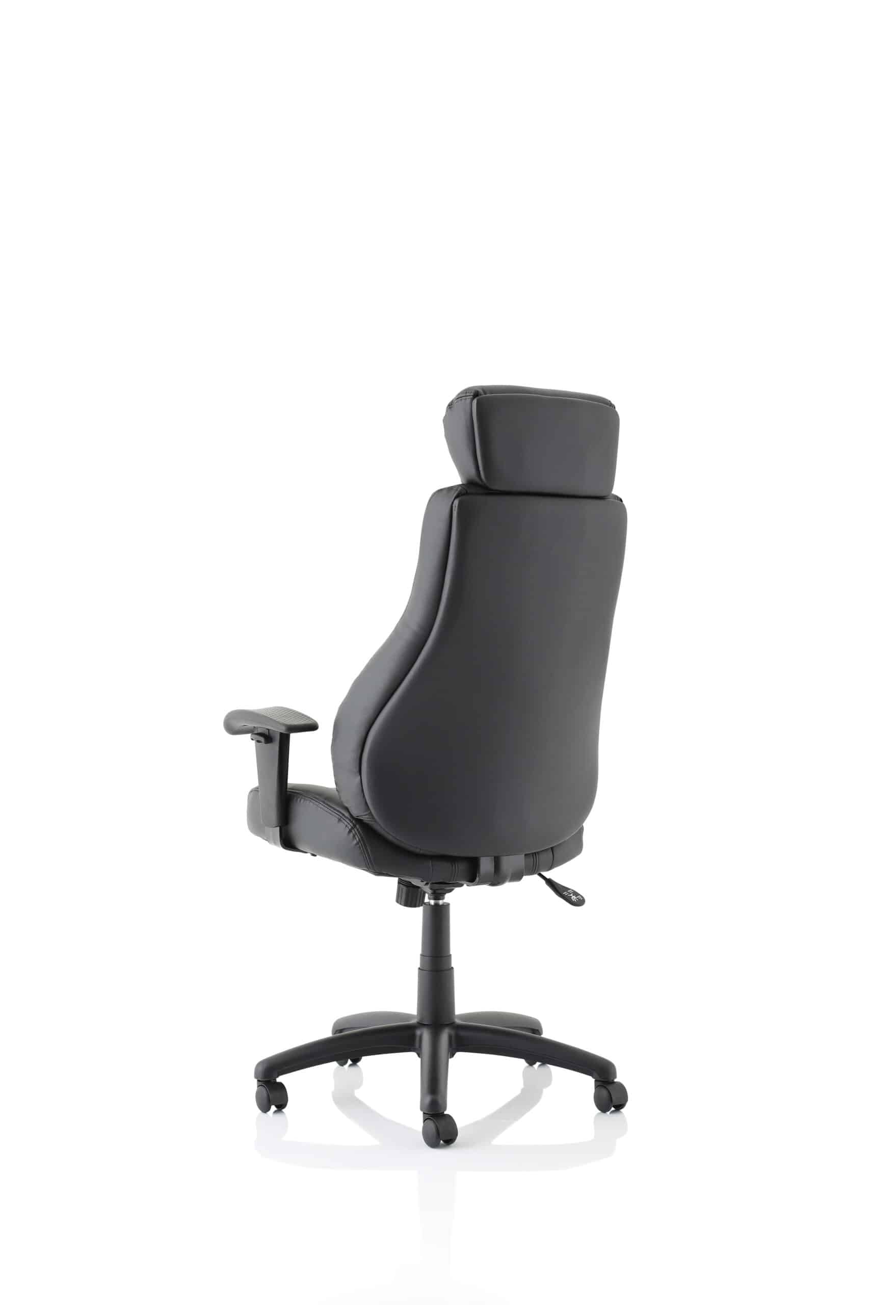 Winsor Medium Back Executive Black Leather Office Chair with Arms - Image 5