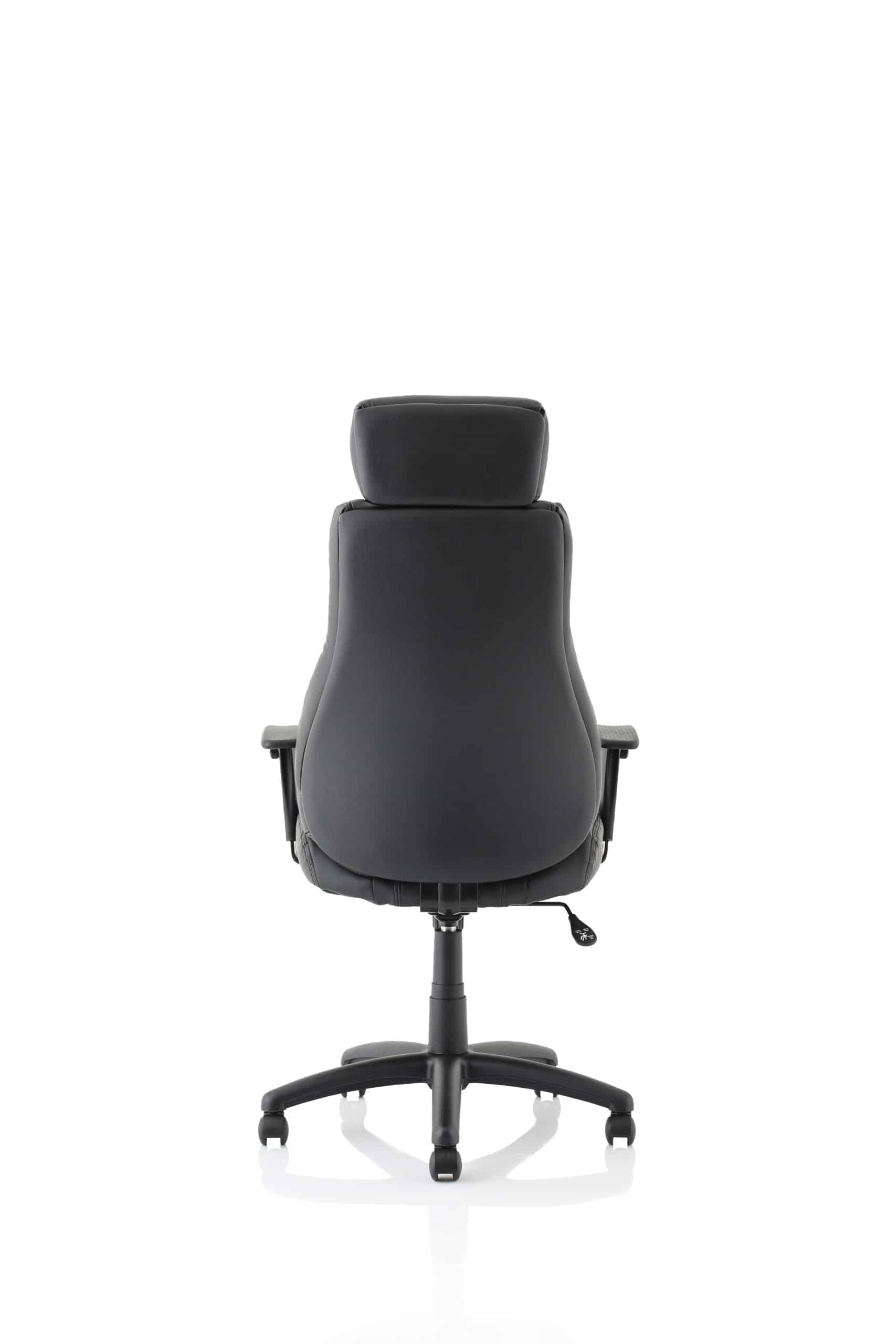 Winsor Medium Back Executive Black Leather Office Chair with Arms - Image 6