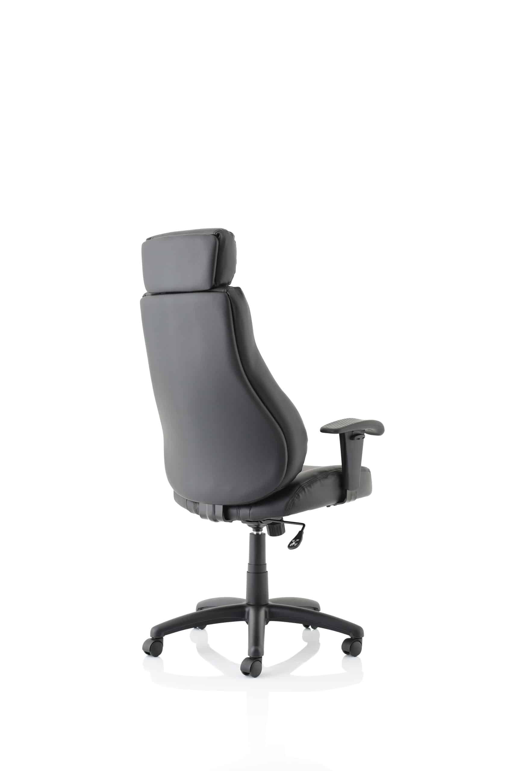 Winsor Medium Back Executive Black Leather Office Chair with Arms - Image 7