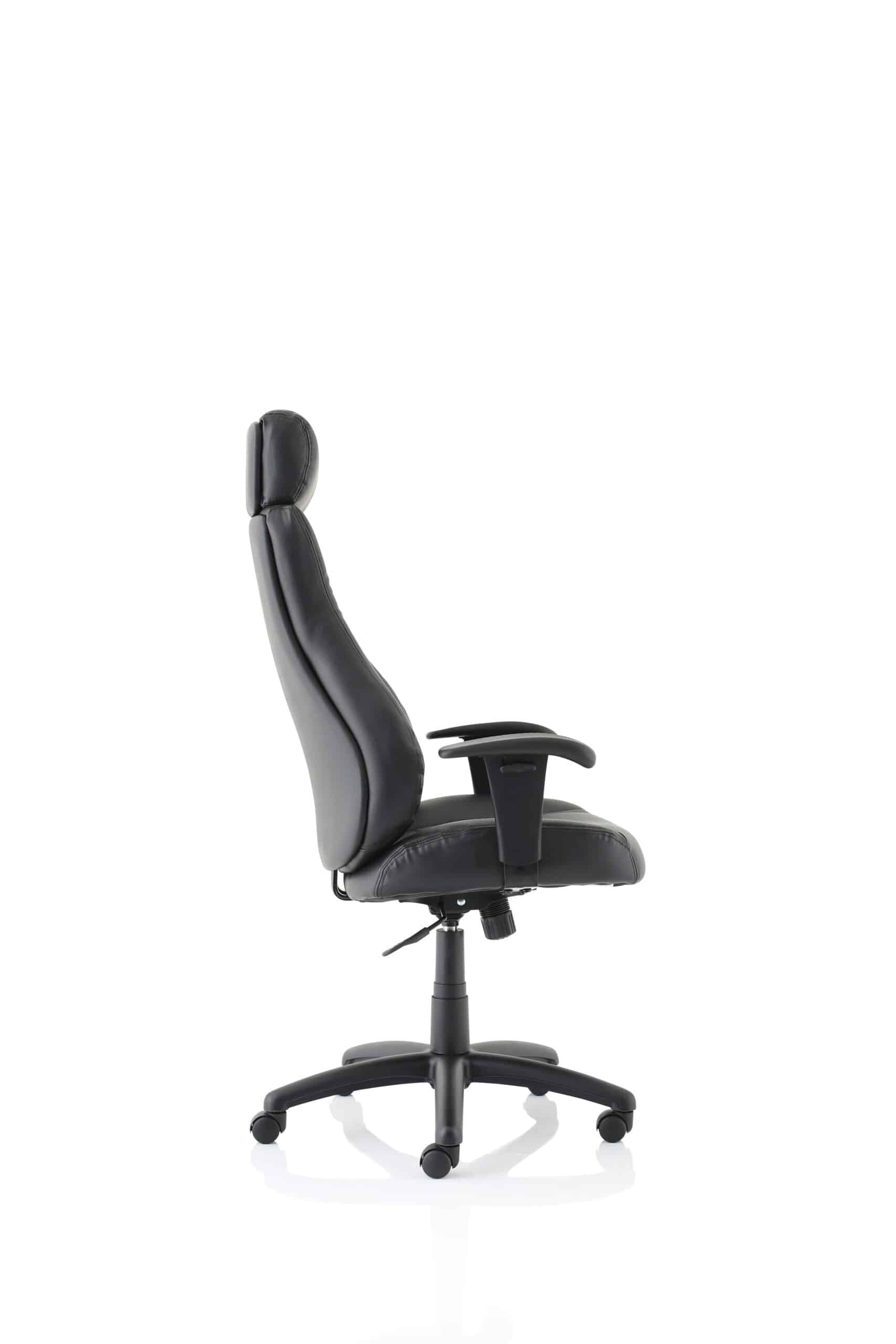 Winsor Medium Back Executive Black Leather Office Chair with Arms - Image 8