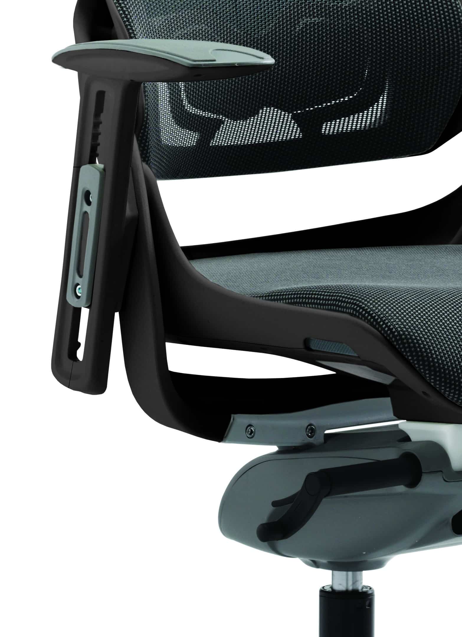 Zure High Back Black Shell Executive Office Chair with Arms - Image 9