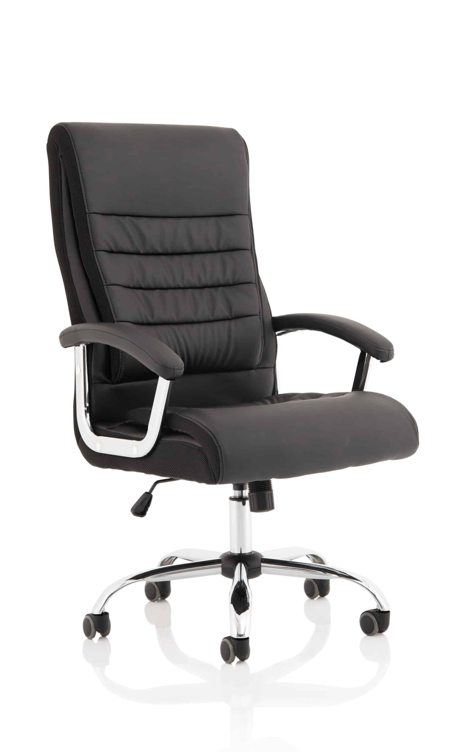 Dallas High Back Black Leather Executive Office Chair with Arms