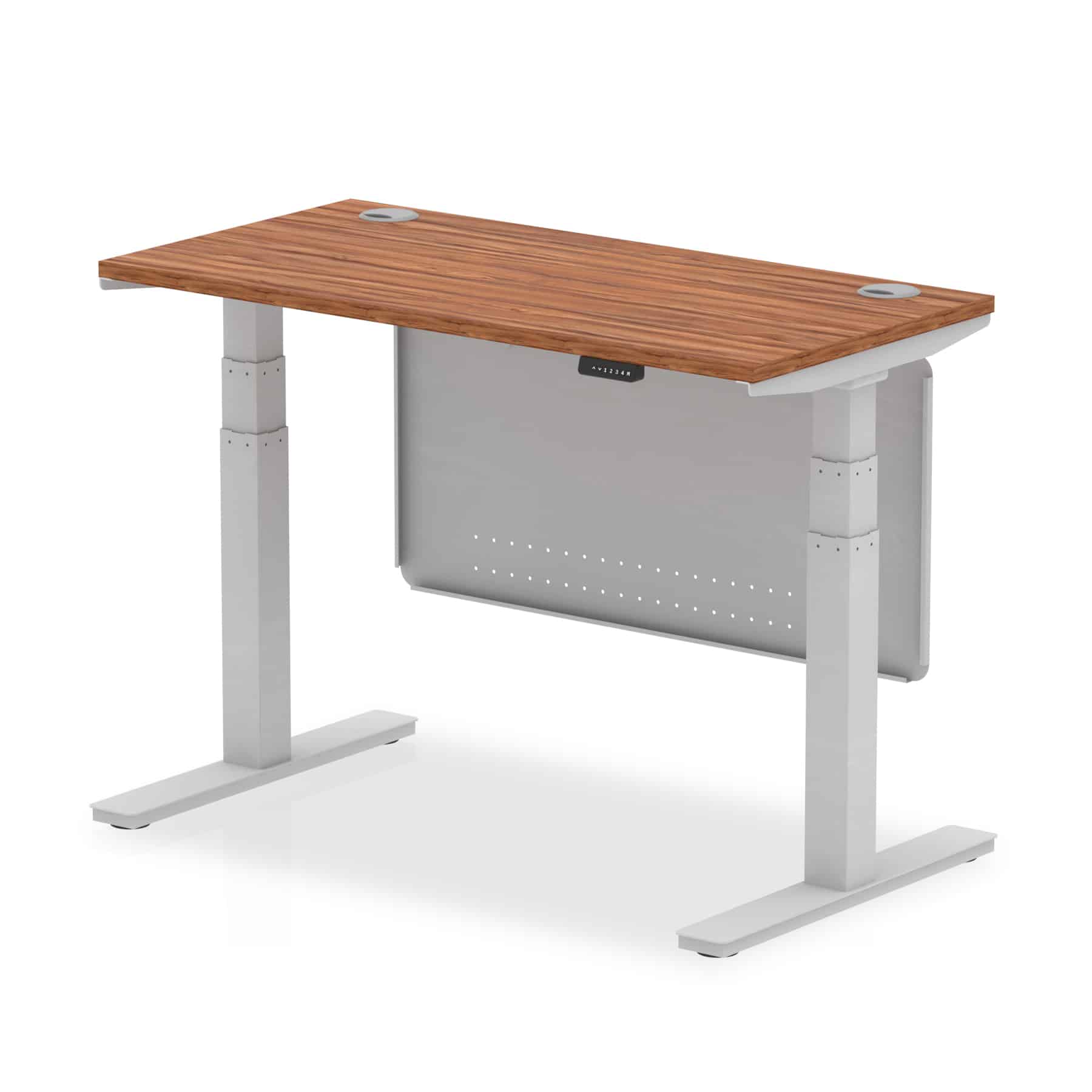 Air Height Adjustable Slimline Desk With Cable Ports With Steel Modesty Panel - Image 5