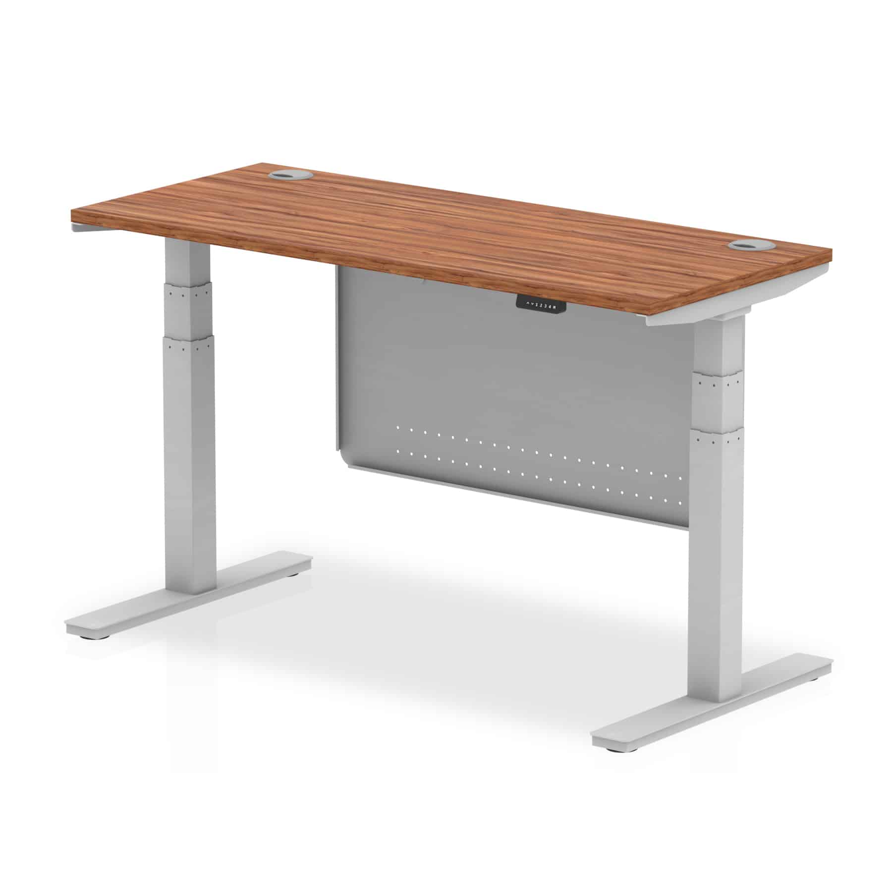 Air Height Adjustable Slimline Desk With Cable Ports With Steel Modesty Panel - Image 51
