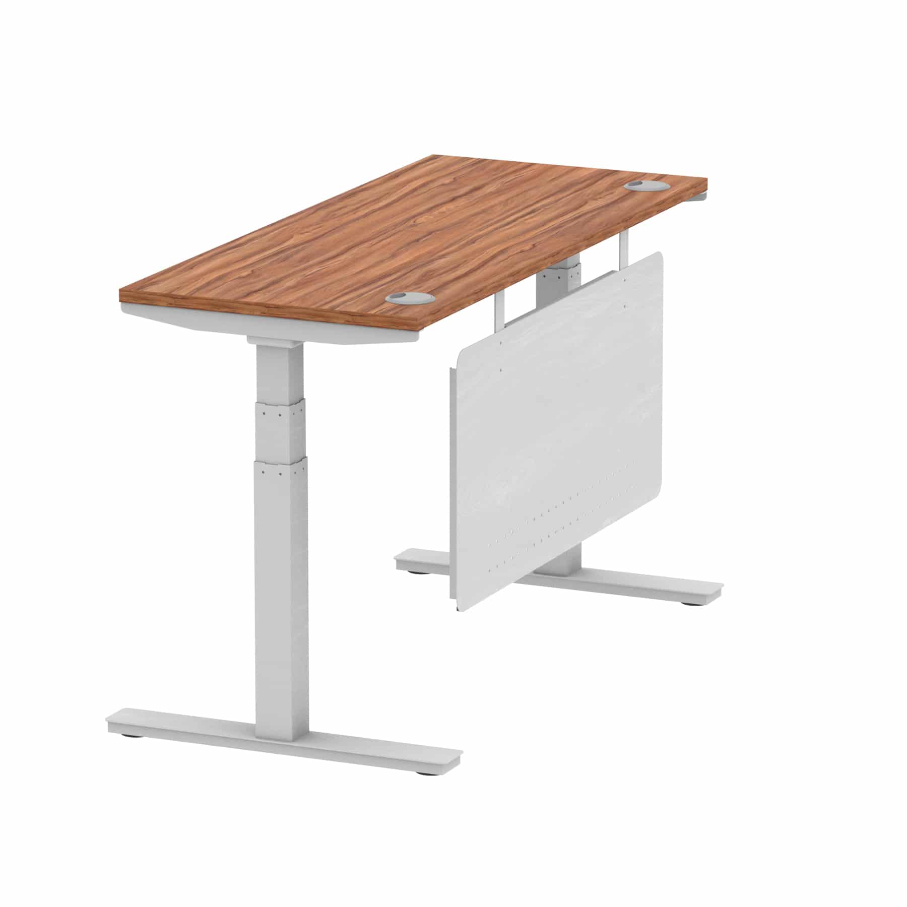 Air Height Adjustable Slimline Desk With Cable Ports With Steel Modesty Panel - Image 53