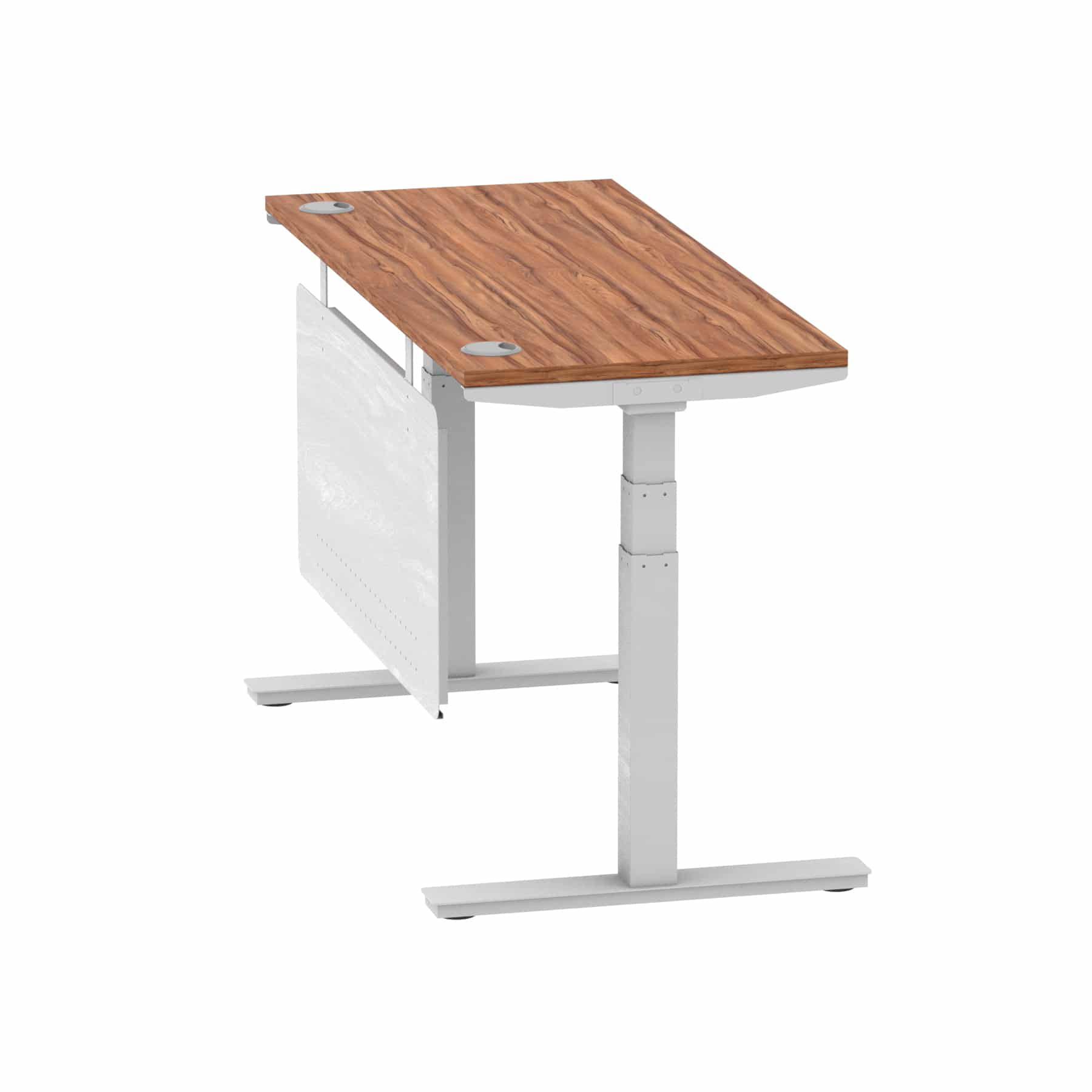 Air Height Adjustable Slimline Desk With Cable Ports With Steel Modesty Panel - Image 56