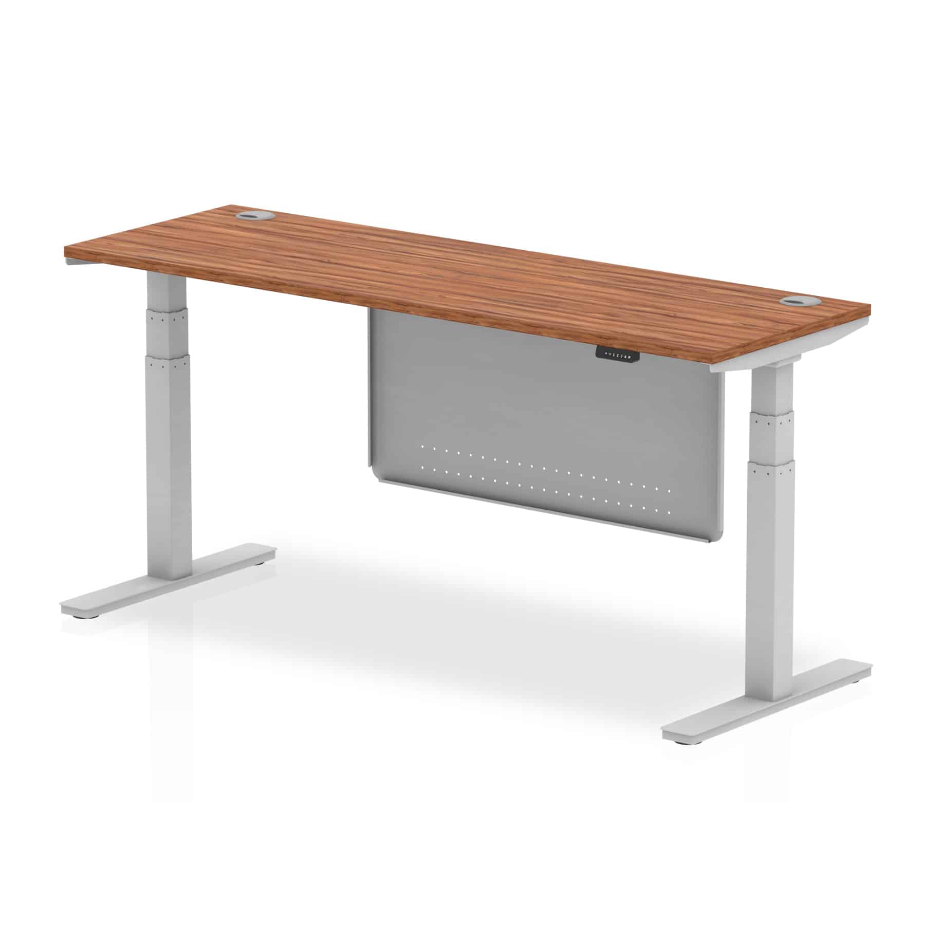 Air Height Adjustable Slimline Desk With Cable Ports With Steel Modesty Panel - Image 213