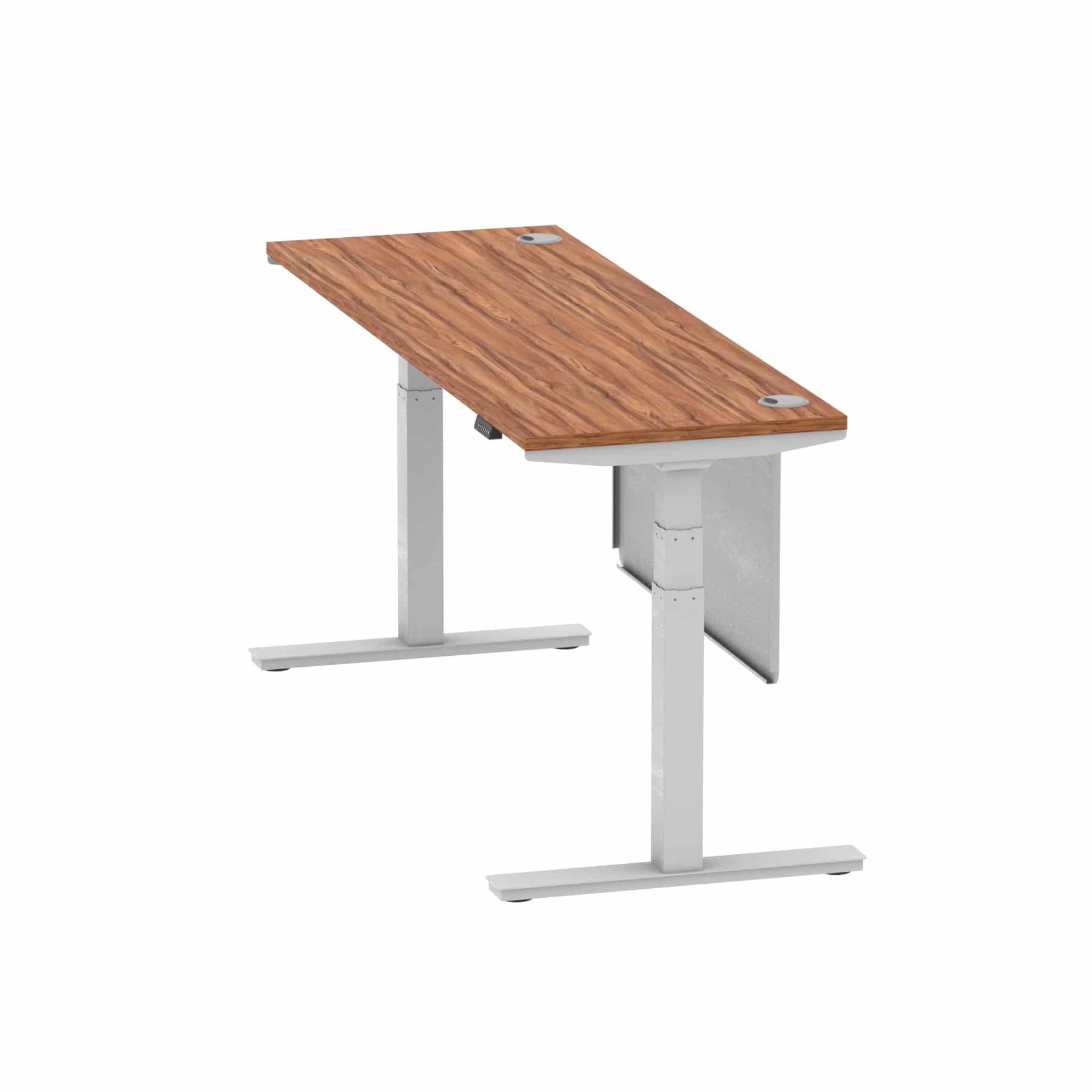 Air Height Adjustable Slimline Desk With Cable Ports With Steel Modesty Panel - Image 214
