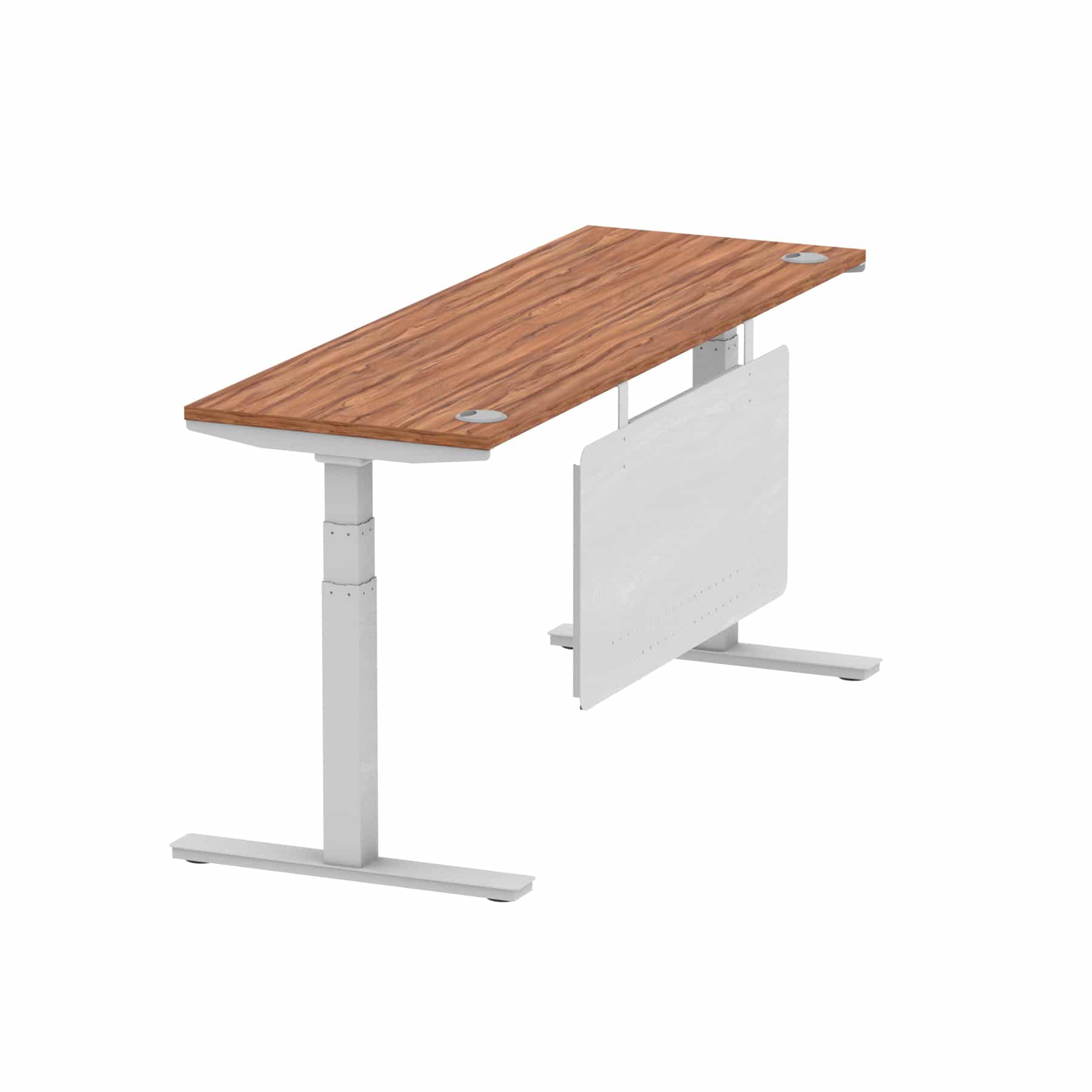 Air Height Adjustable Slimline Desk With Cable Ports With Steel Modesty Panel - Image 215