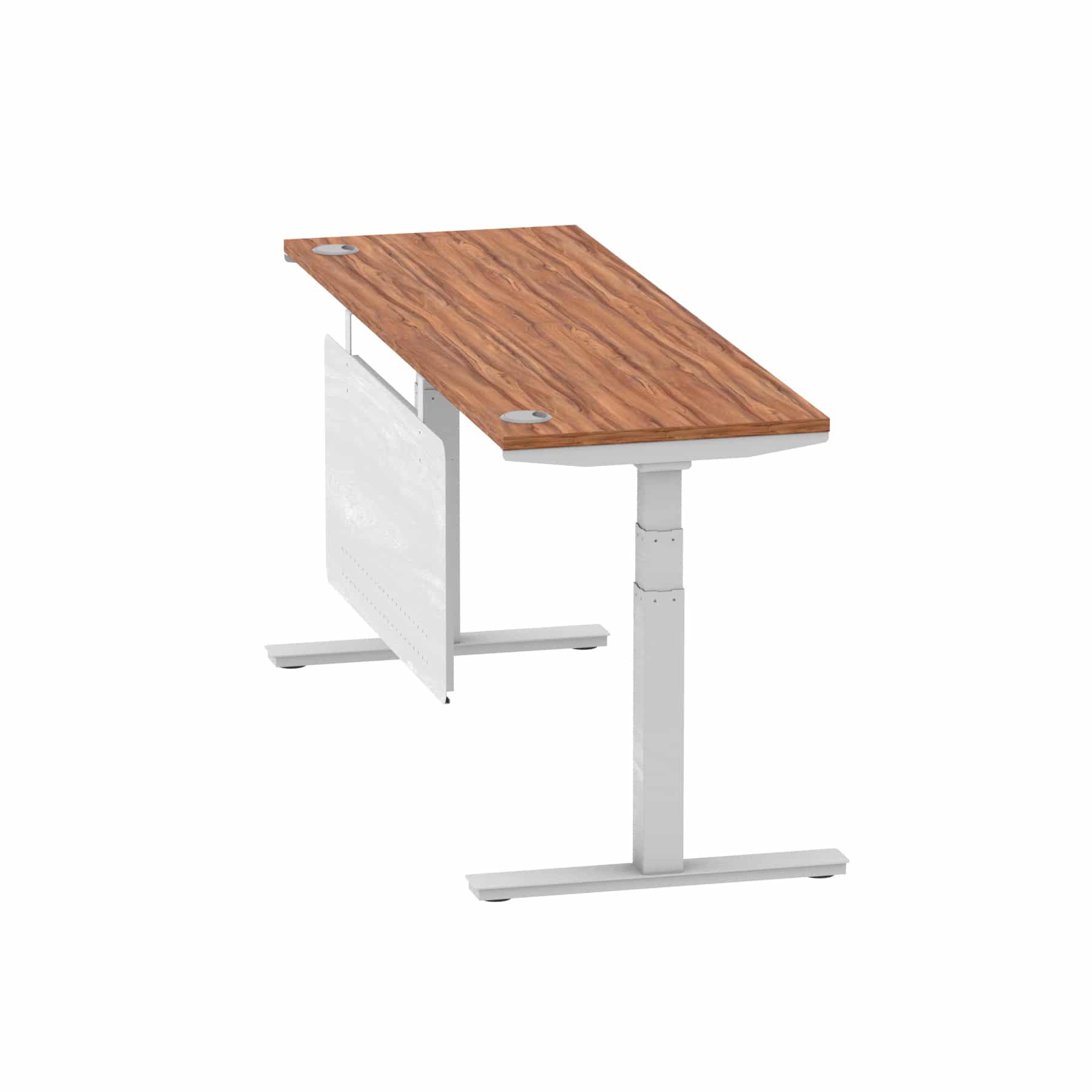 Air Height Adjustable Slimline Desk With Cable Ports With Steel Modesty Panel - Image 218