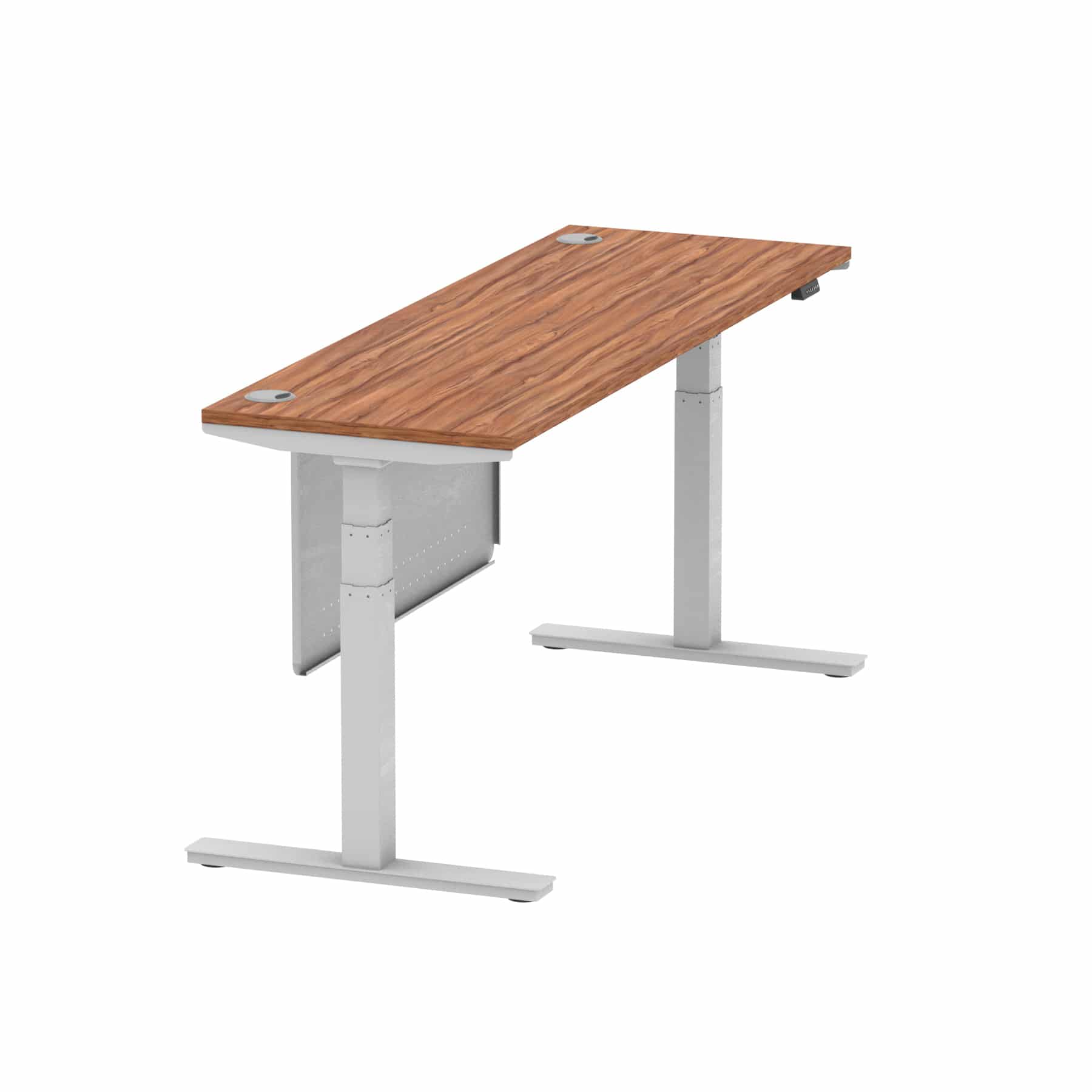 Air Height Adjustable Slimline Desk With Cable Ports With Steel Modesty Panel - Image 219