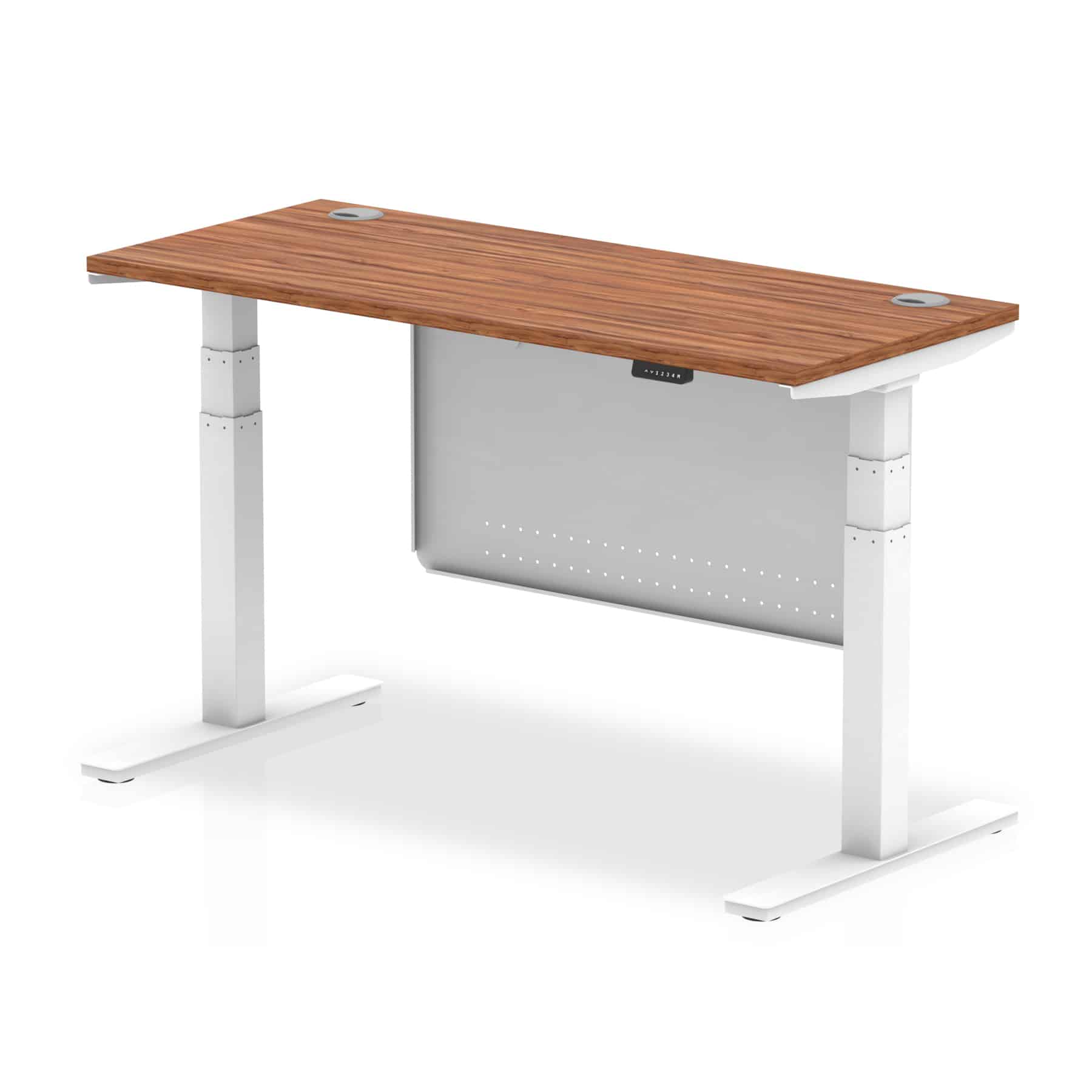 Air Height Adjustable Slimline Desk With Cable Ports With Steel Modesty Panel - Image 59