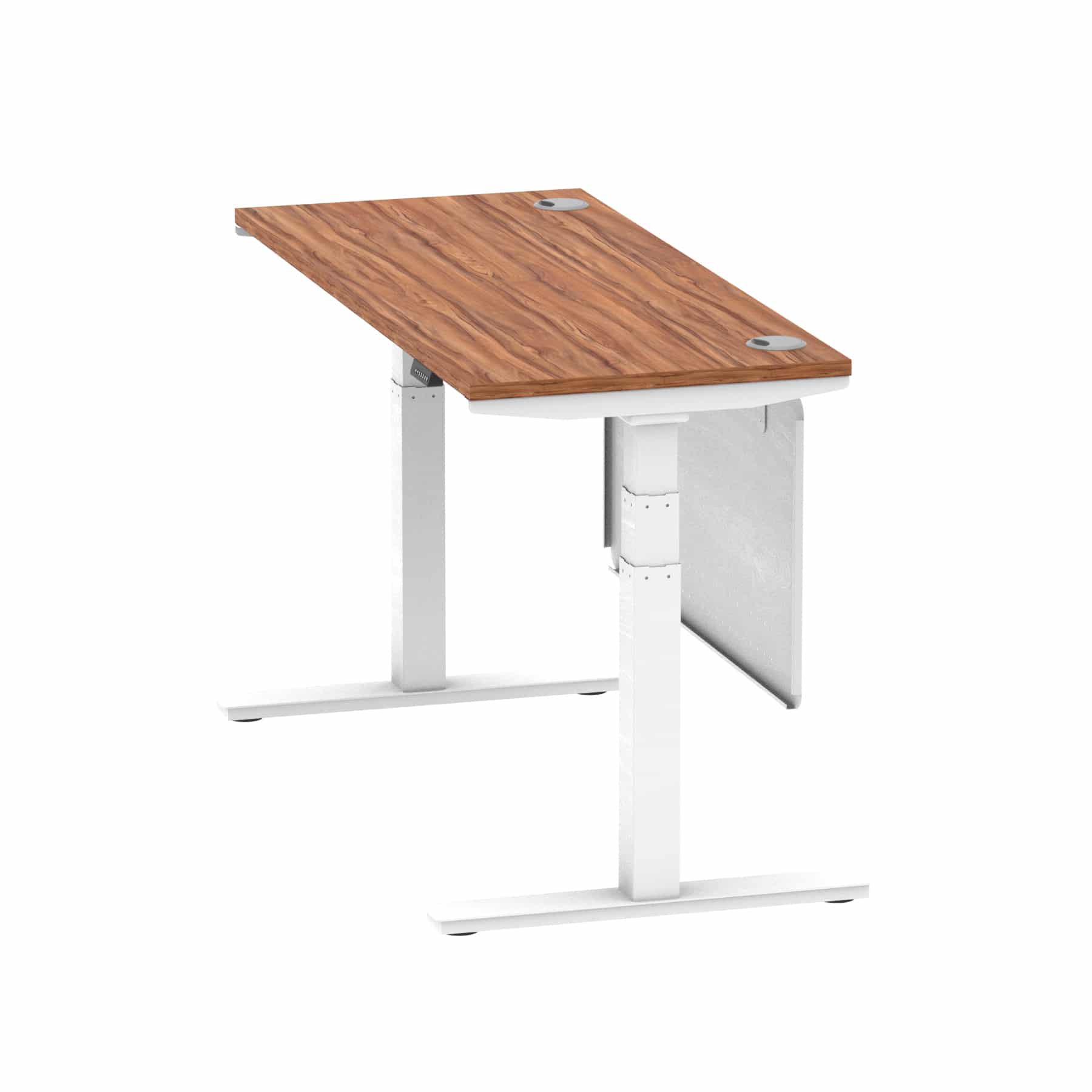 Air Height Adjustable Slimline Desk With Cable Ports With Steel Modesty Panel - Image 60