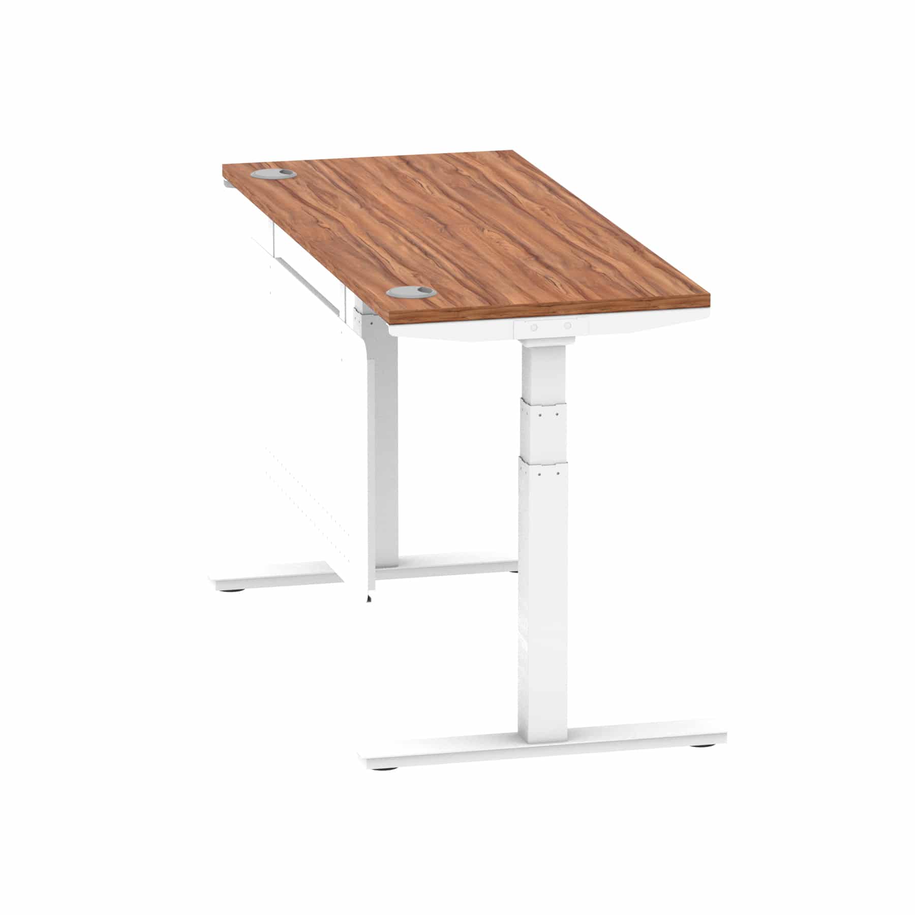 Air Height Adjustable Slimline Desk With Cable Ports With Steel Modesty Panel - Image 64